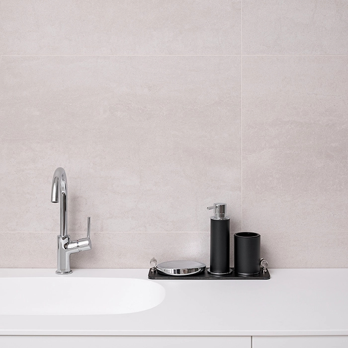 Диспенсер для мыла чёрная кожа, хром ADJ 4980.01.CR