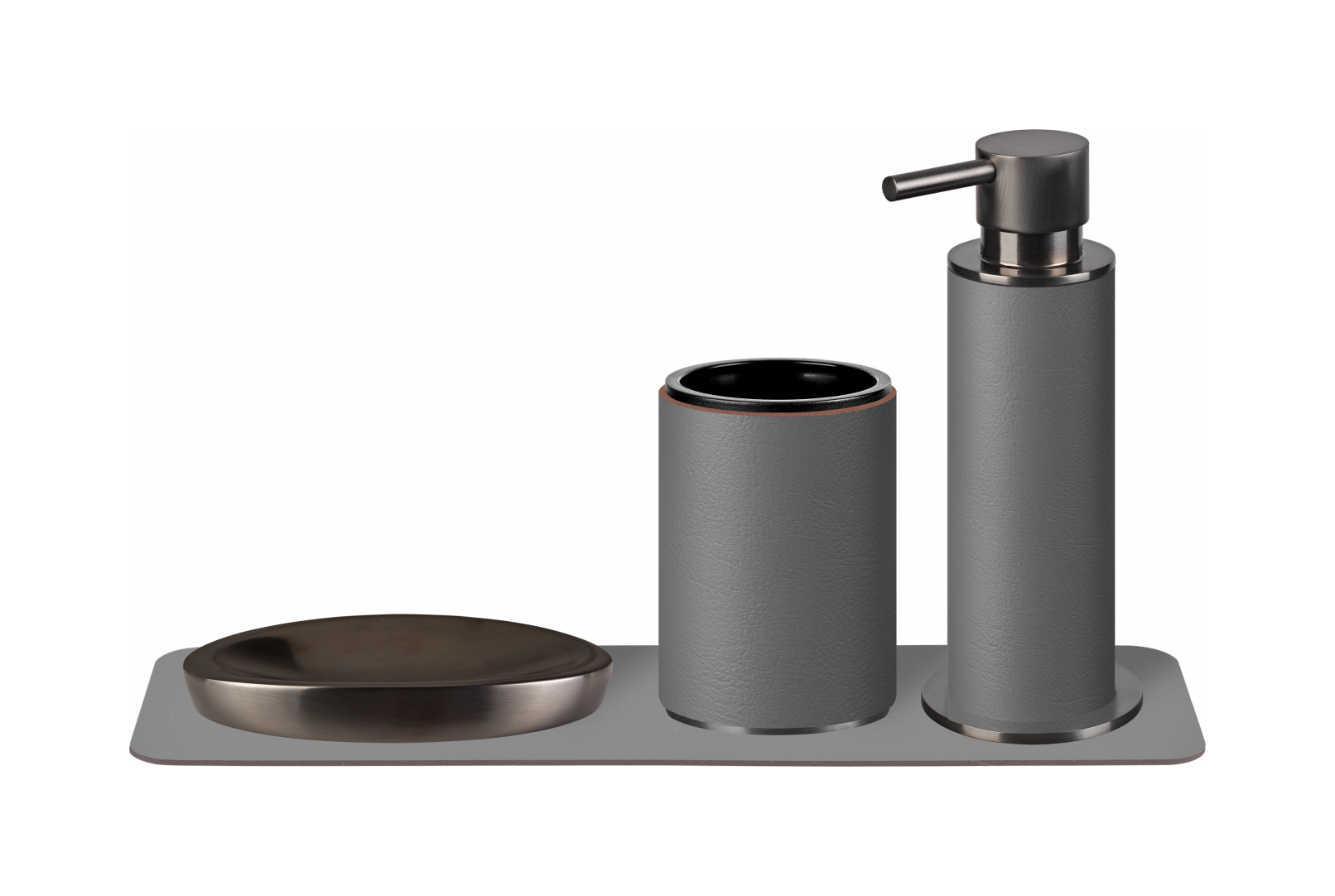 Диспенсер для мыла серая кожа, матовый графит ADJ 4980.03.GM