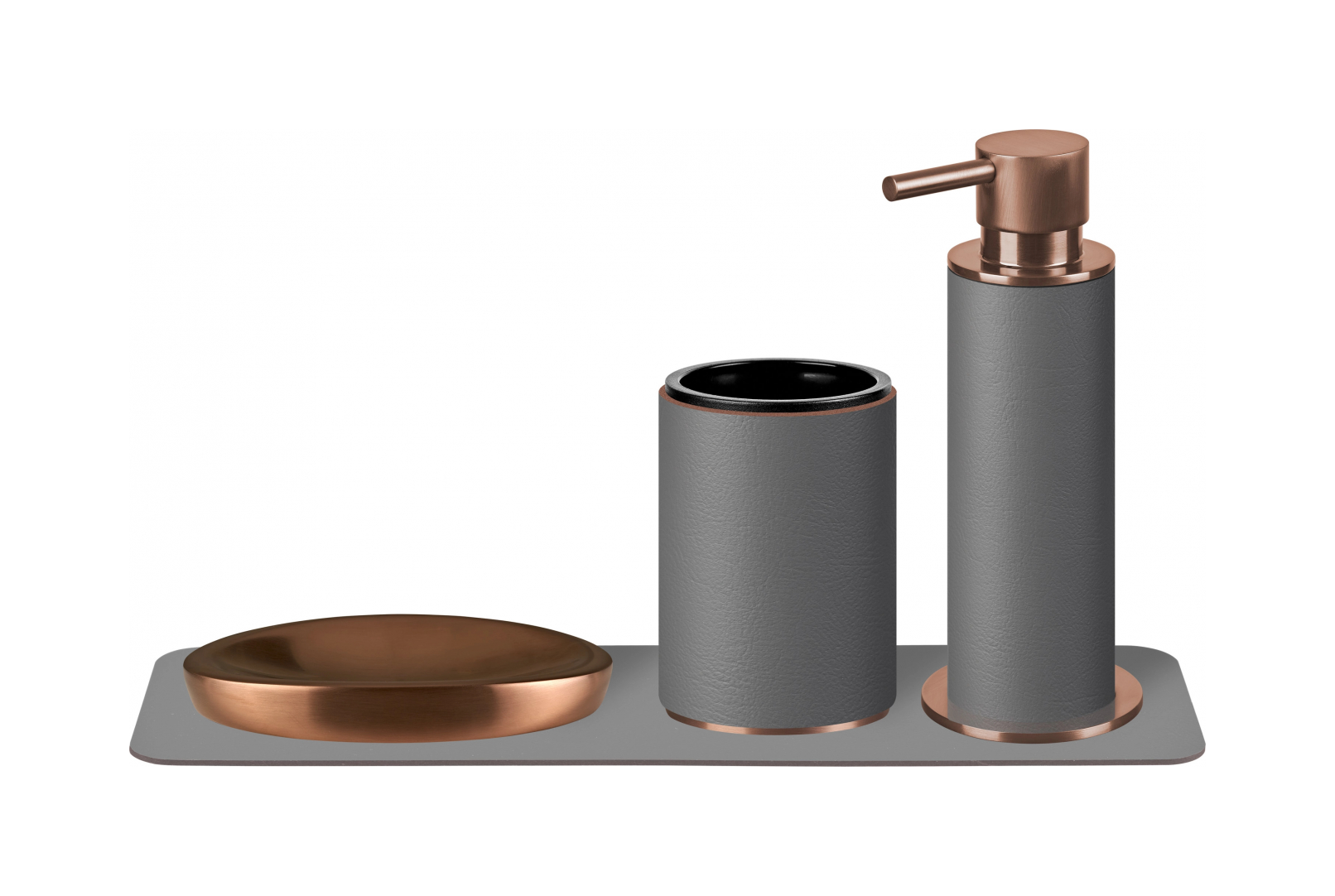 Диспенсер для мыла серая кожа, медь – 2
