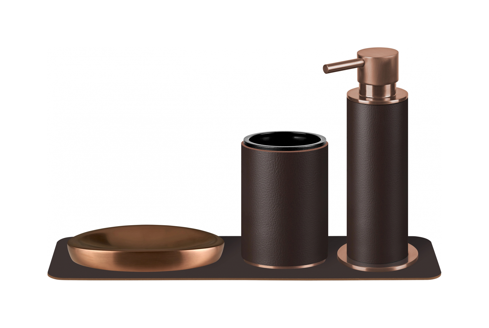 Диспенсер для мыла кожа шоколад, медь – 2