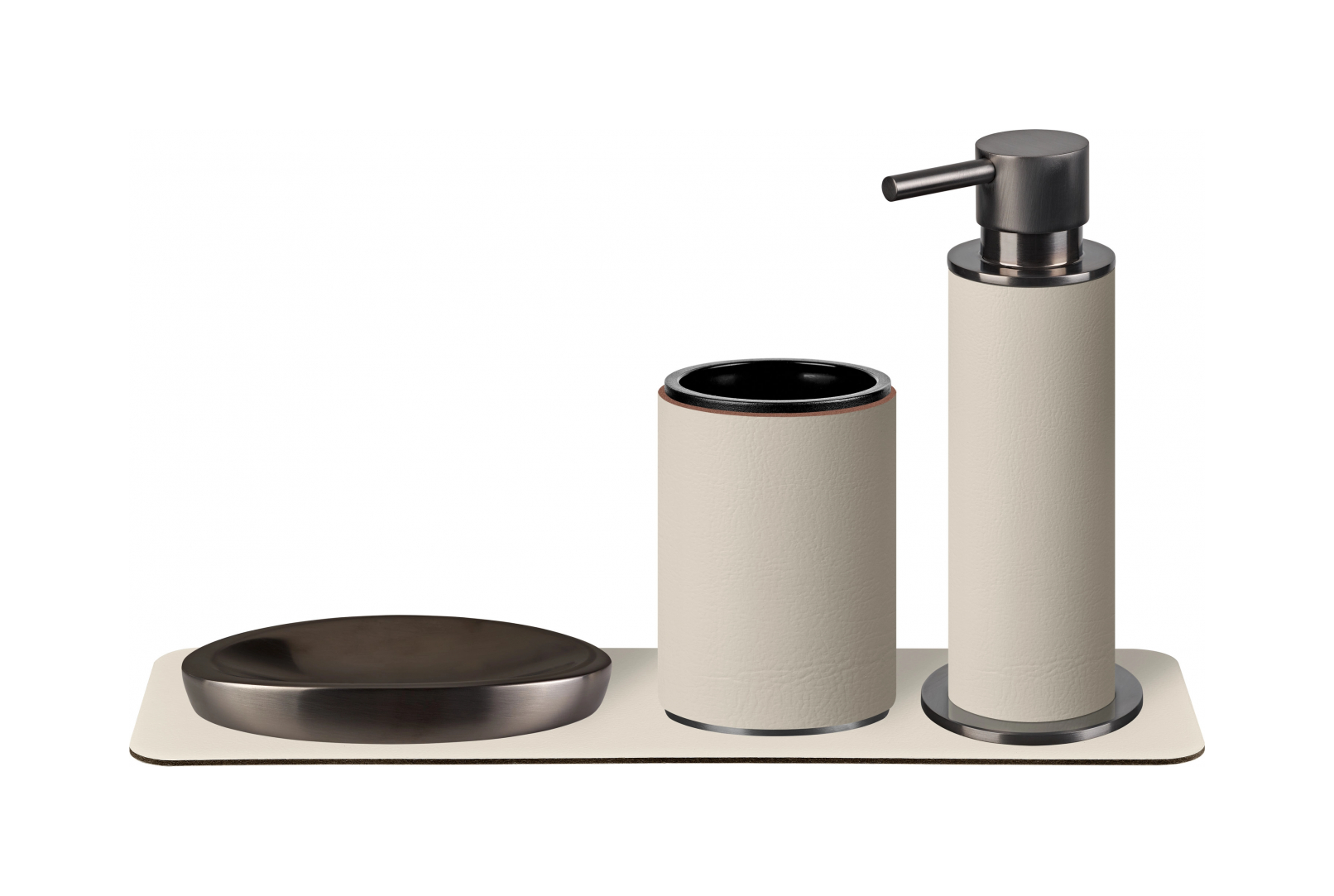 Диспенсер для мыла кожа панна кота, матовый графит – 2