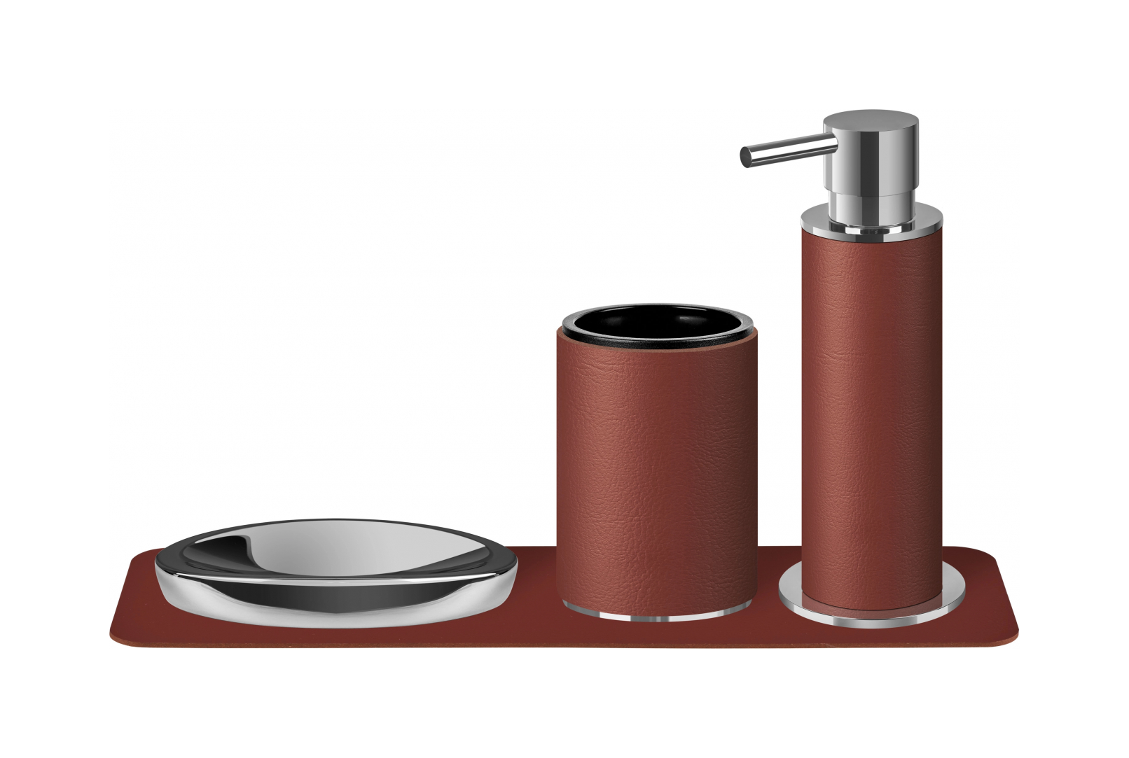 Диспенсер для мыла бордо, хром – 2