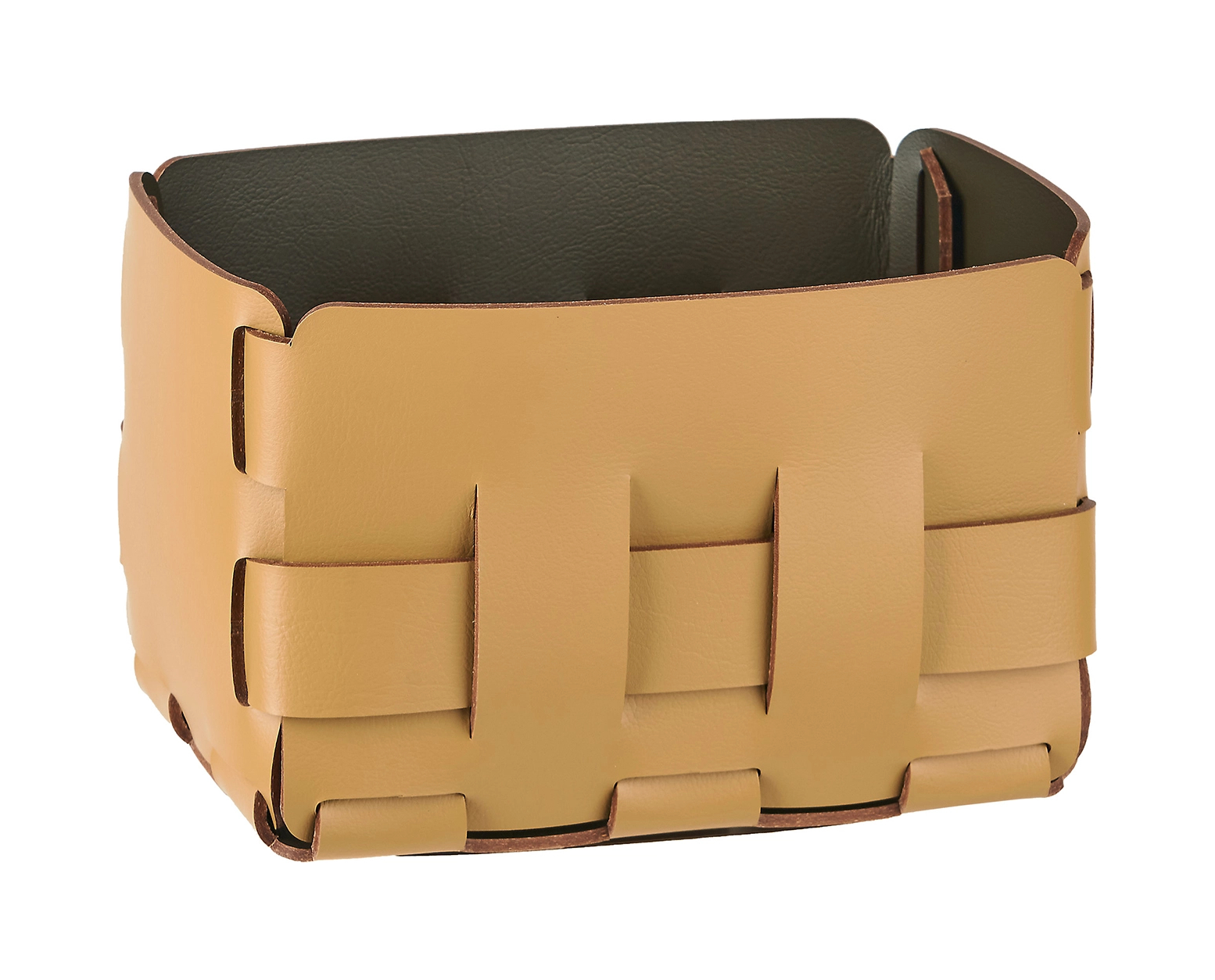 Корзиночка Mini BOTTEGA 12х19 горчица, кожа ADJ 1012.40.TS30