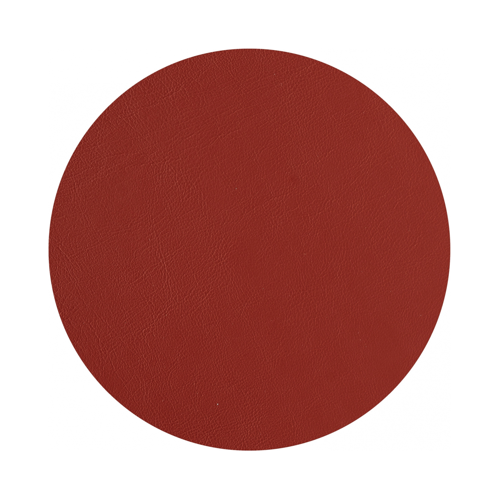 Плейсмат круглый двусторонний 40 см коньяк-бордо, кожа ADJ 0003.09/30.TS16