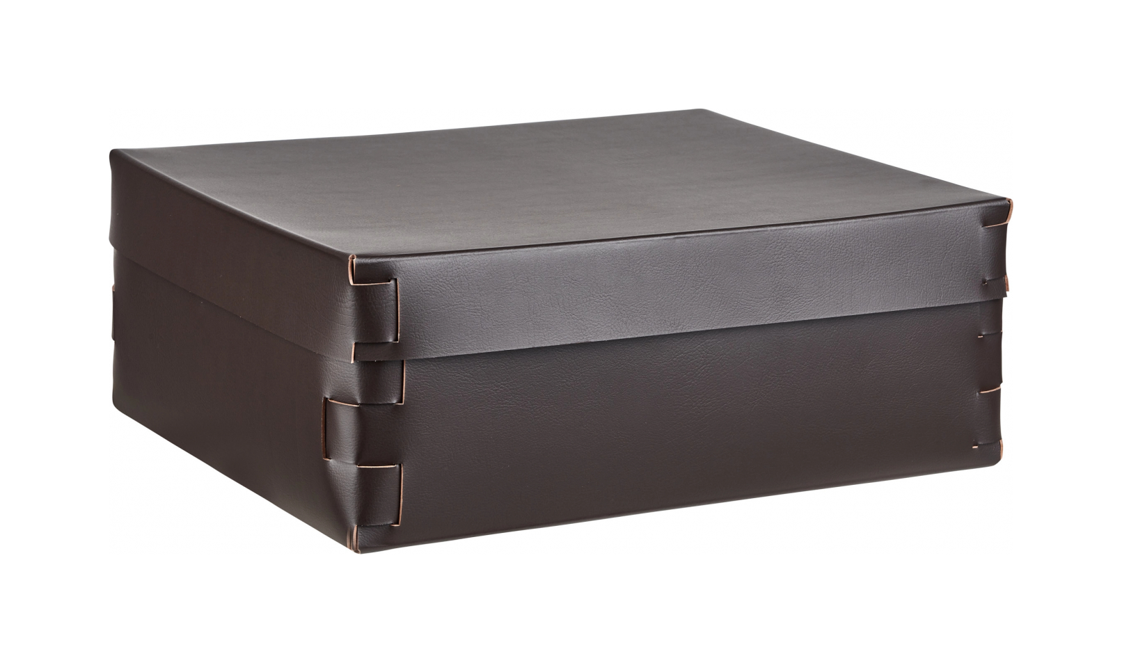 Коробка для хранения SNOB 36x30 см шоколад, кожа