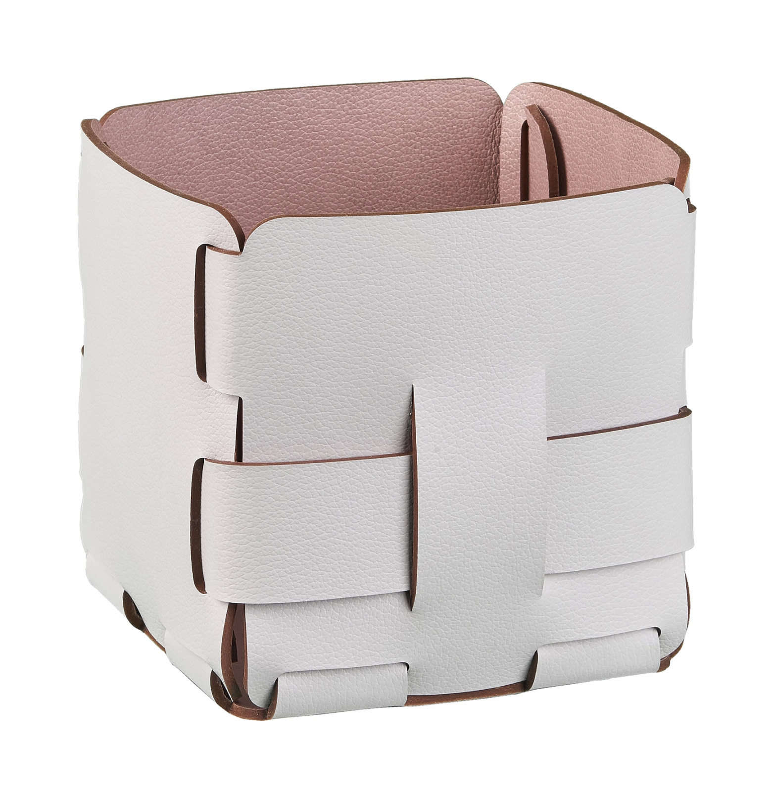 Корзиночка Mini BOTTEGA 12х12 устричная, кожа ADJ 1013.02.TS30