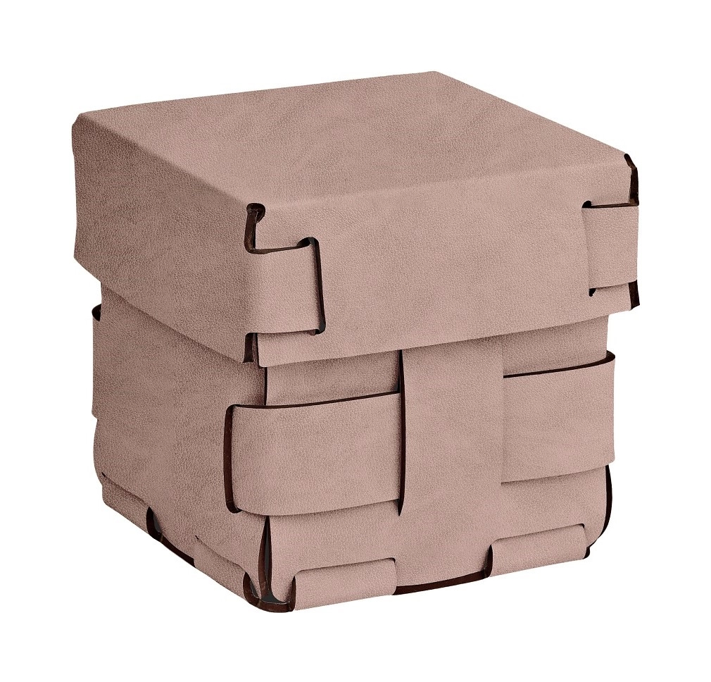 Корзиночка ADJ Mini BOTTEGA 12х12 пепельная роза, кожа