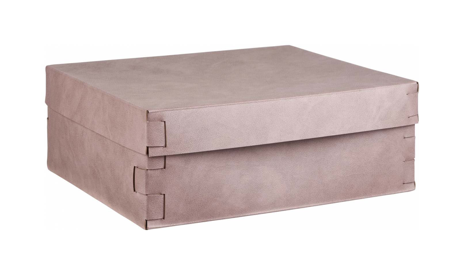 Коробка для хранения SNOB 36x30 см пепельная роза, кожа