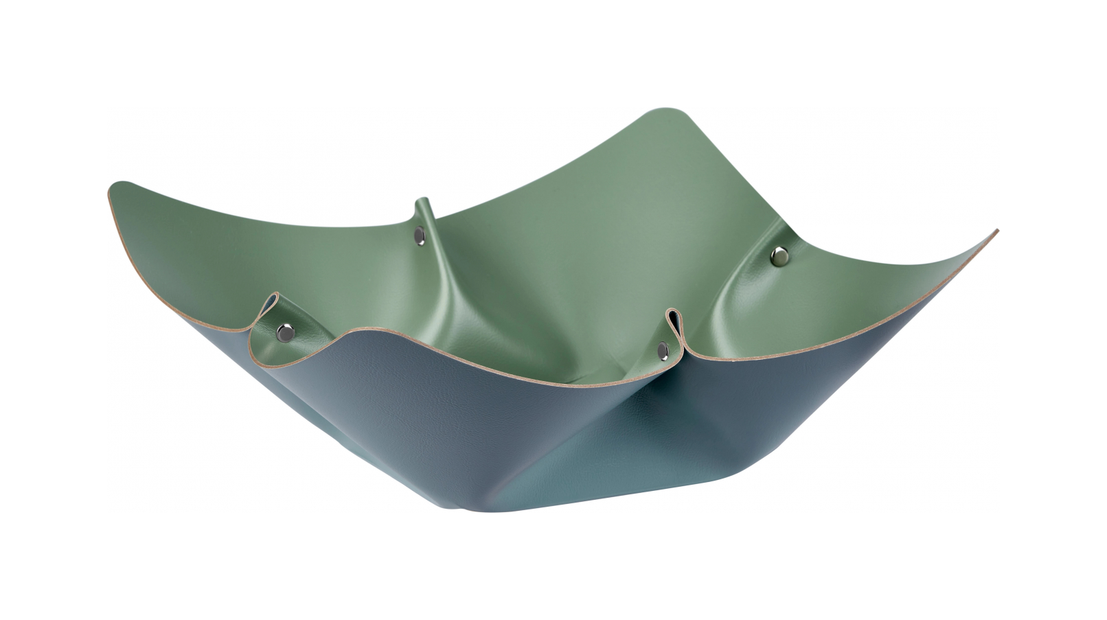 Фруктовница 45 см небесно-голубая, кожа