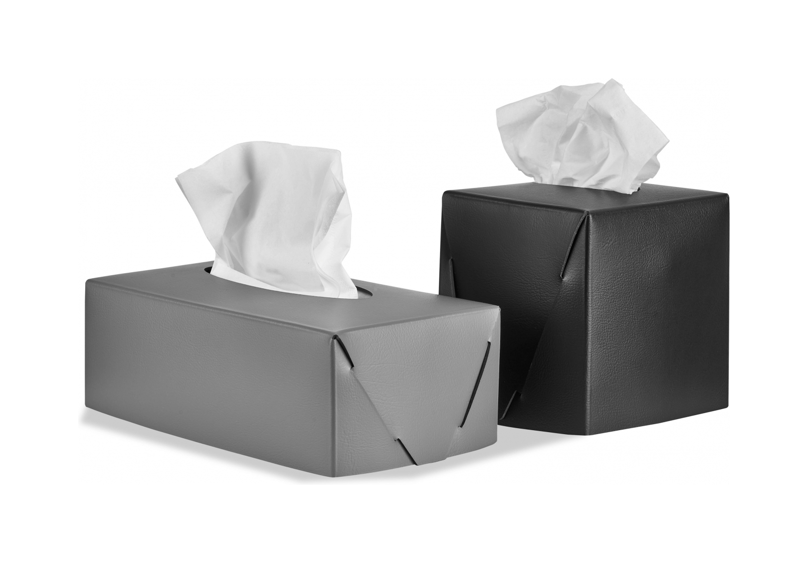 Салфетница для Kleenex 12x12 чёрная, кожа ADJ 0015.01.TS16