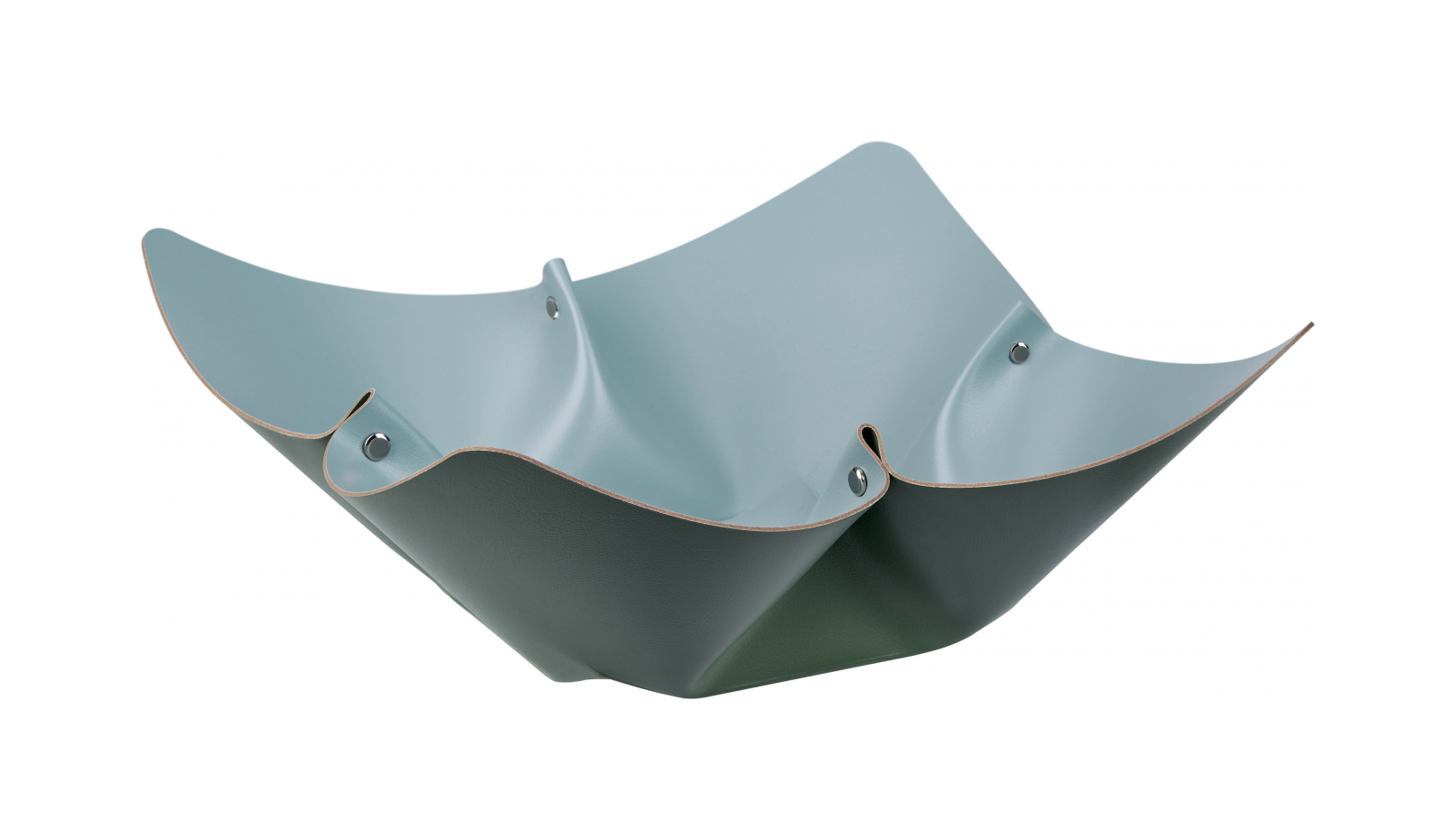 Фруктовница 45 см эвкалипт, кожа