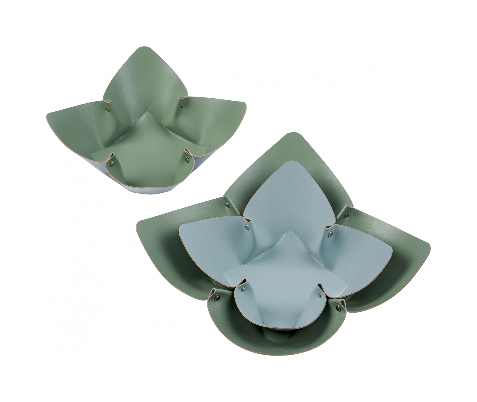 Фруктовница 45 см эвкалипт, кожа – 2