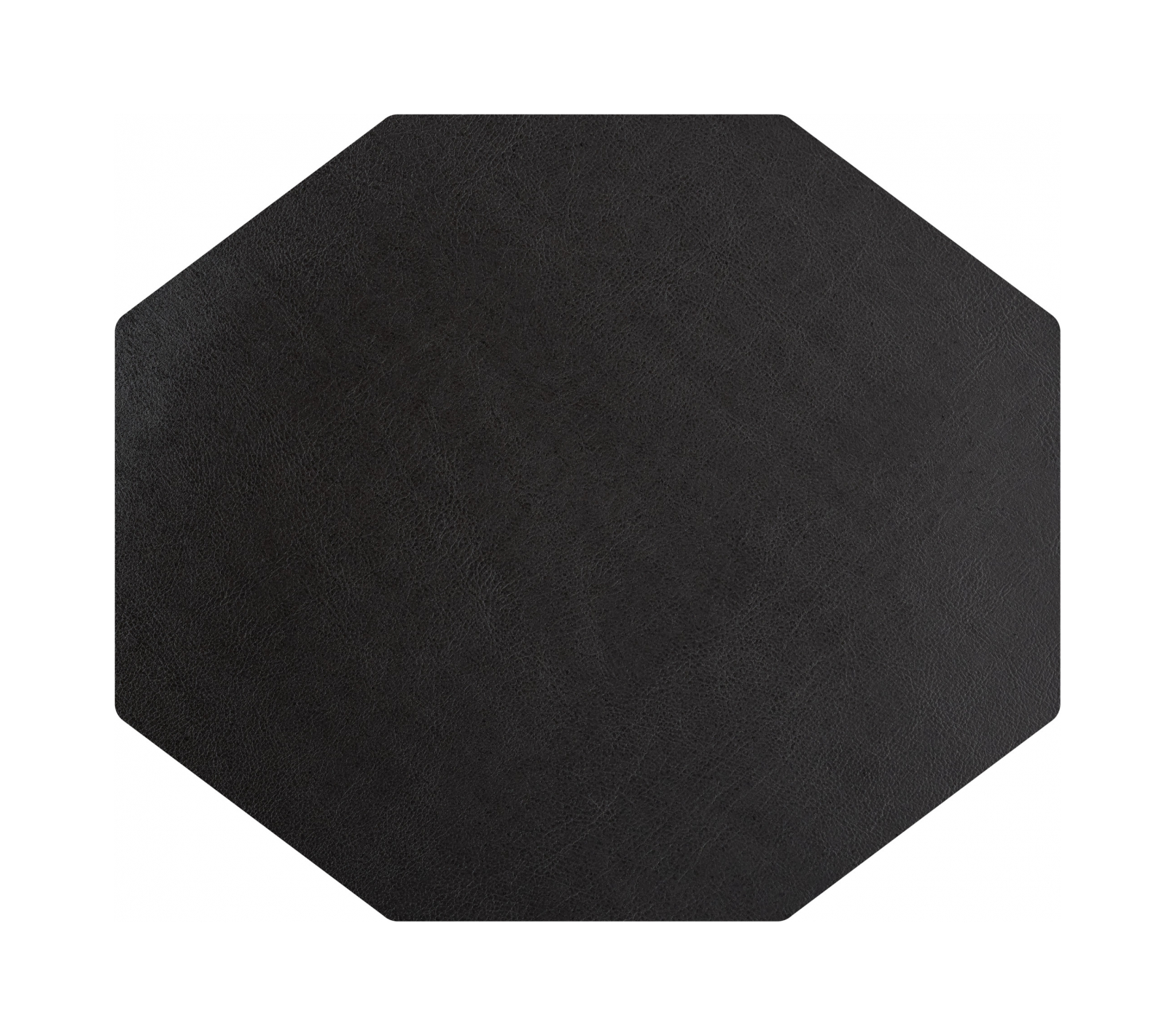 Плейсмат восьмиугольный двусторонний 44.5х38 см чёрный-серый, кожа ADJ 0006.01/03.TS16