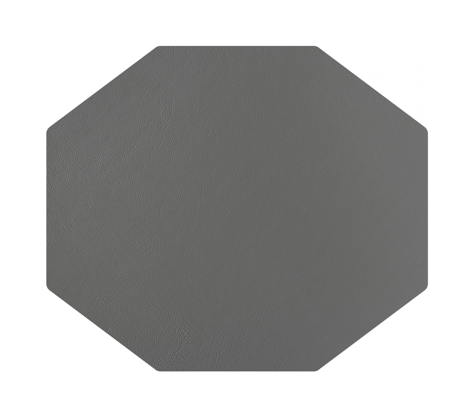 Плейсмат восьмиугольный двусторонний 44.5х38 см чёрный-серый, кожа ADJ 0006.01/03.TS16