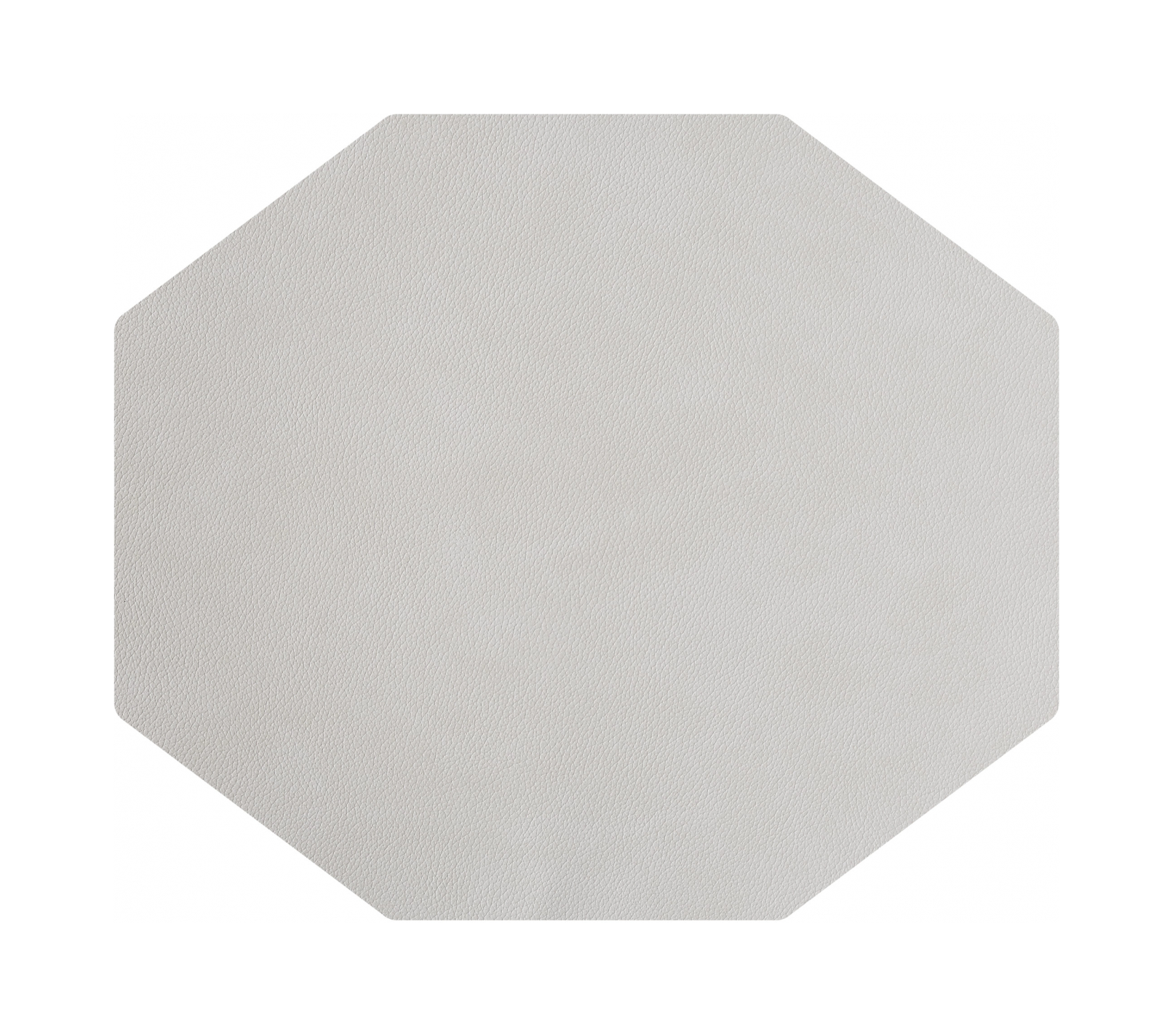 Плейсмат восьмиугольный двусторонний 44.5х38 см устричный-пепельная роза, кожа ADJ 0006.02/07.TS16