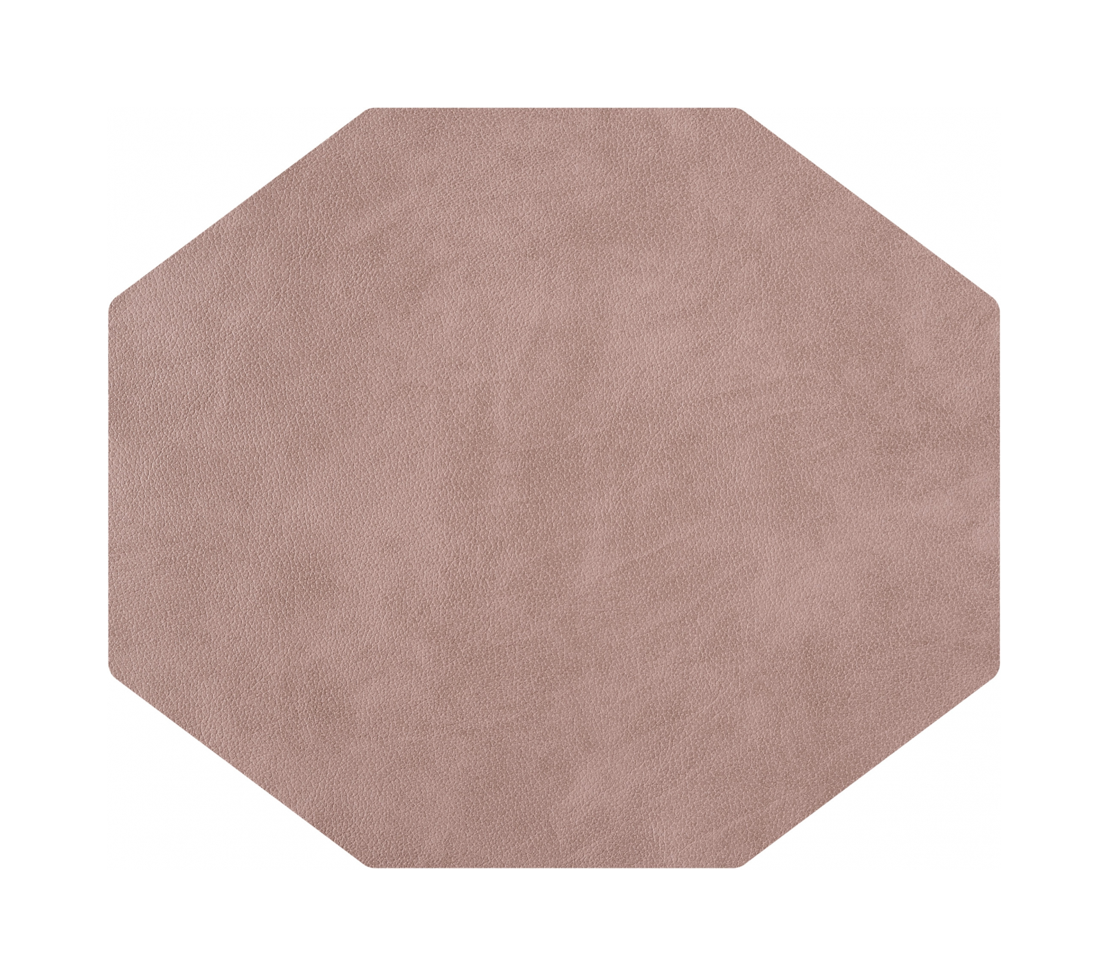 Плейсмат восьмиугольный двусторонний 44.5х38 см устричный-пепельная роза, кожа ADJ 0006.02/07.TS16