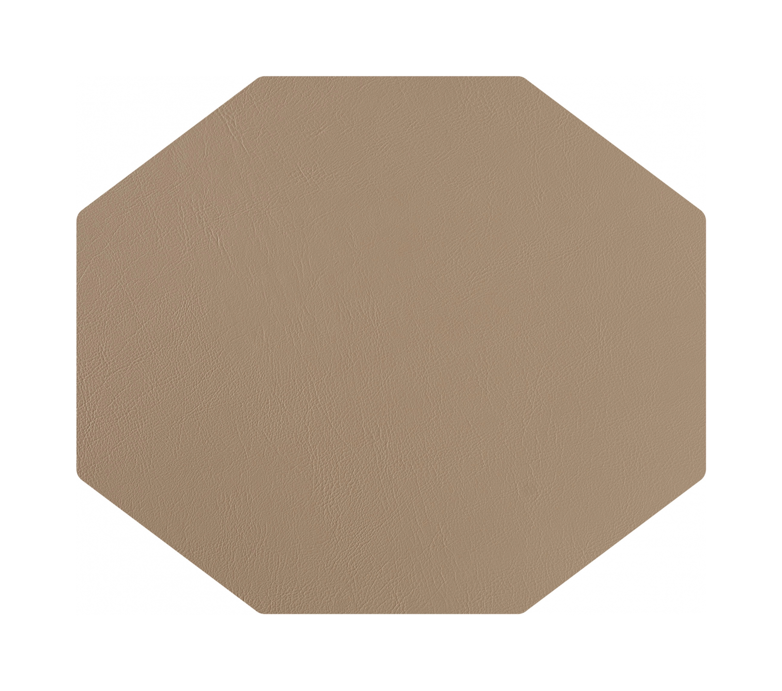 Плейсмат восьмиугольный двусторонний 44.5х38 см капучино-шоколад, кожа ADJ 0006.04/06.TS16