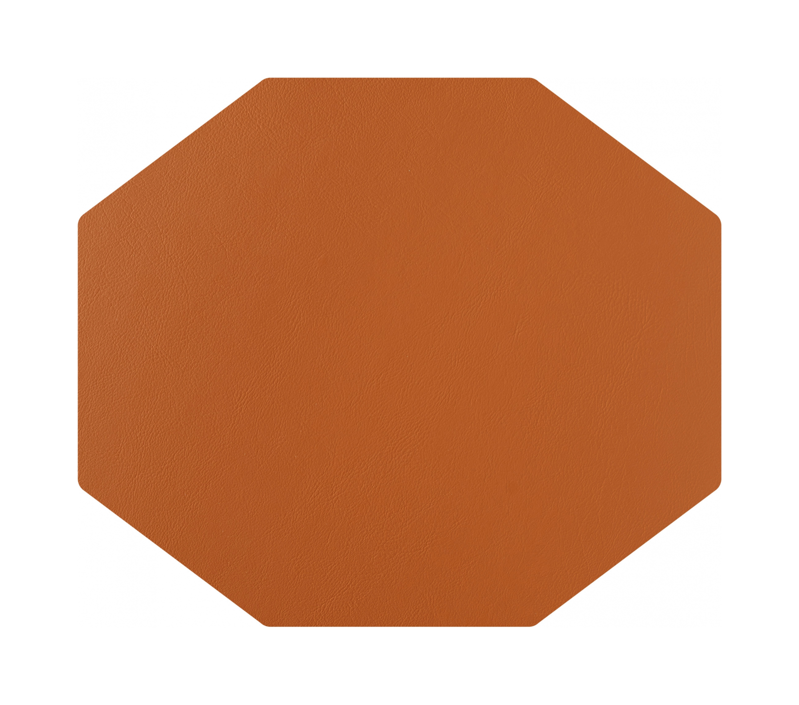 Плейсмат восьмиугольный двусторонний 44.5х38 см коньяк-бордо, кожа ADJ 0006.09/30.TS16