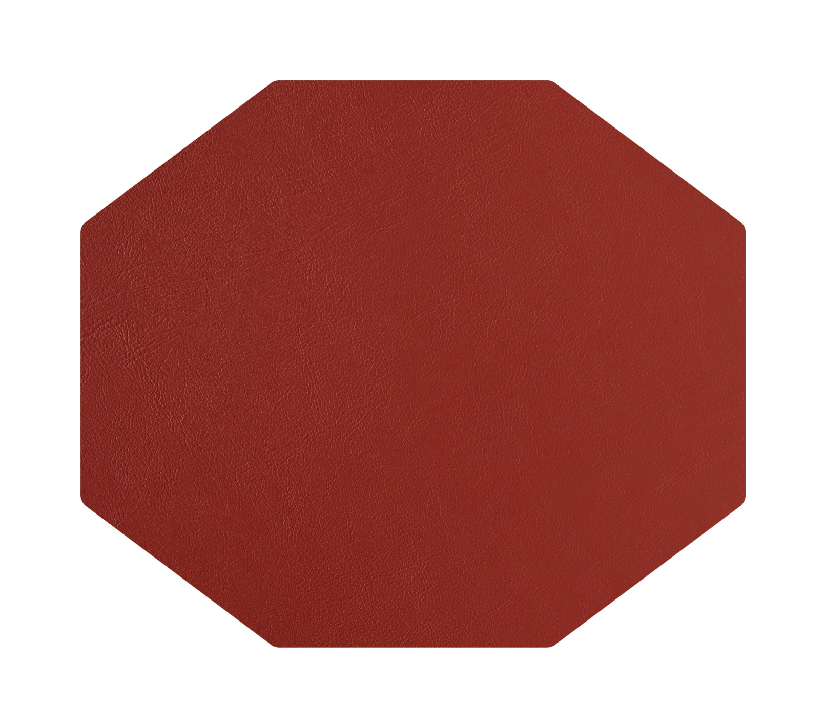 Плейсмат восьмиугольный двусторонний 44.5х38 см коньяк-бордо, кожа ADJ 0006.09/30.TS16