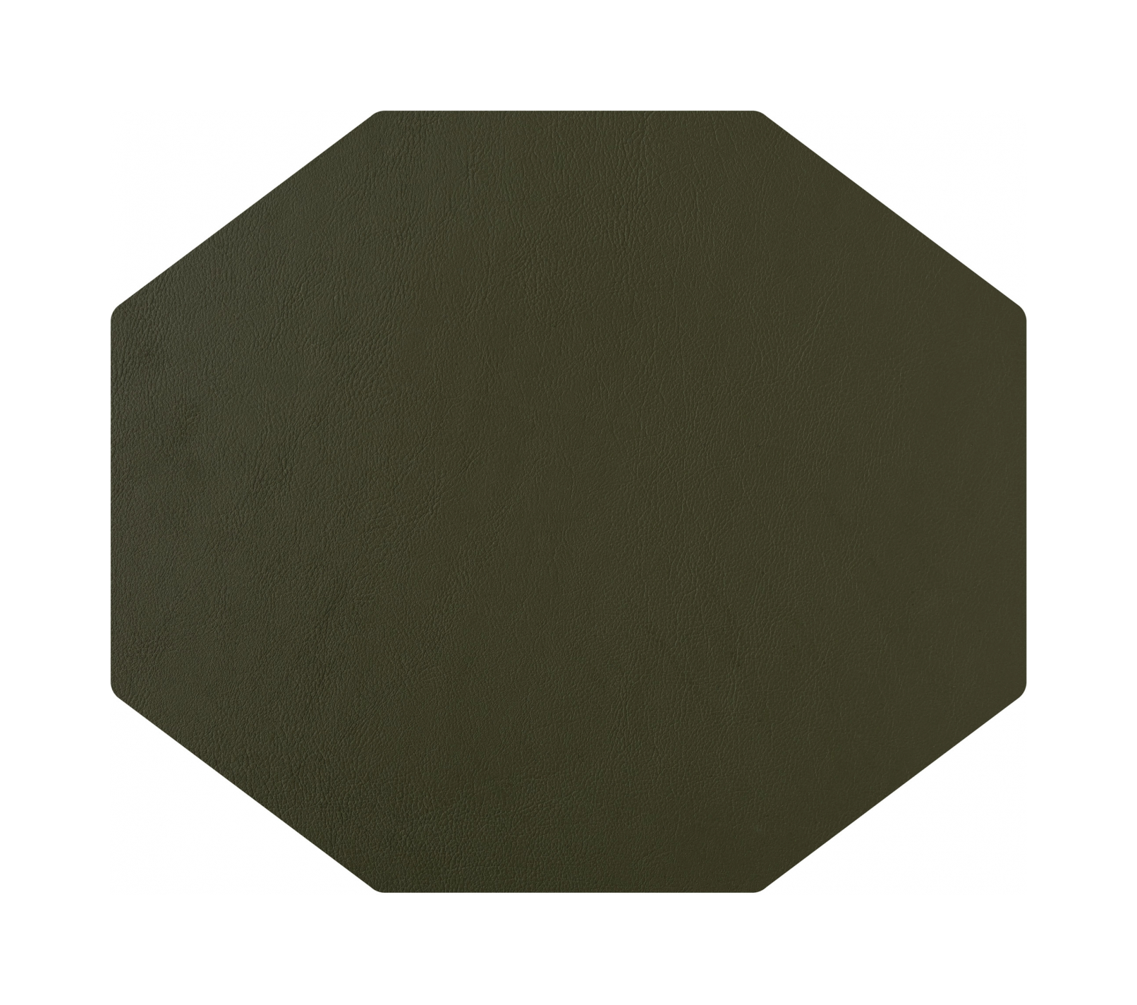 Плейсмат восьмиугольный двусторонний 44.5х38 см горчица-олива, кожа ADJ 0006.40/55.TS16