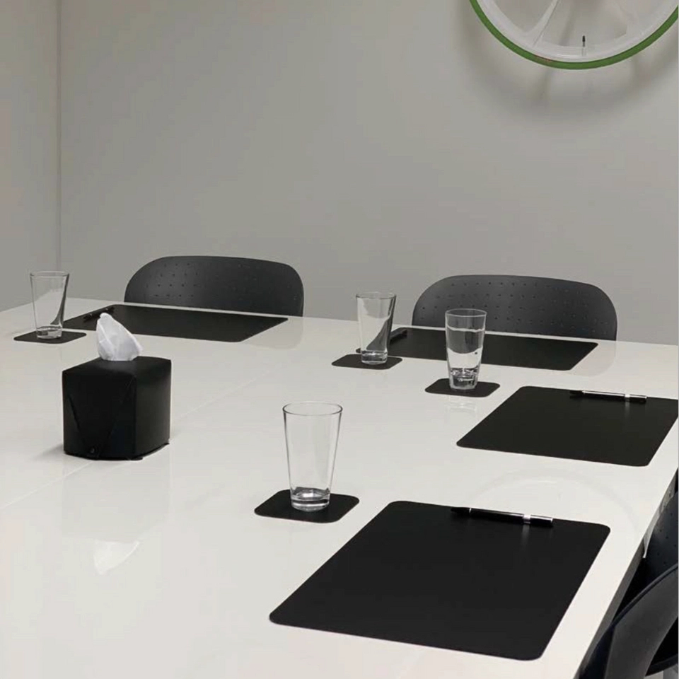 Костер квадратный двусторонний 12х12 см чёрный-серый, кожа ADJ 0008.01/03.TS16