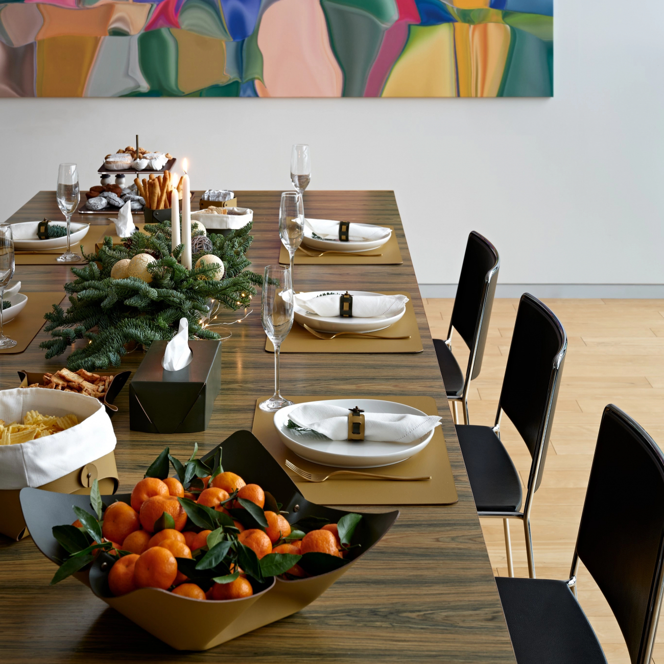 Плейсмат прямоугольный двусторонний 45х30 см горчица-олива, кожа ADJ 0002.40/55.TS16