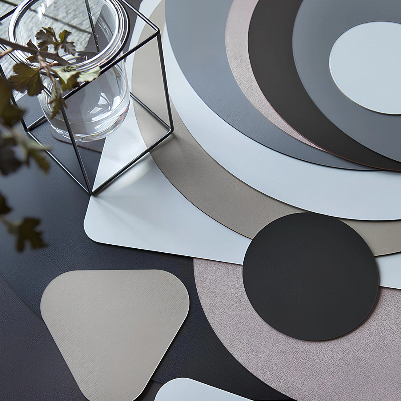 Костер круглый двусторонний 12 см белый-панна кота, кожа ADJ 0009.10/16.TS16