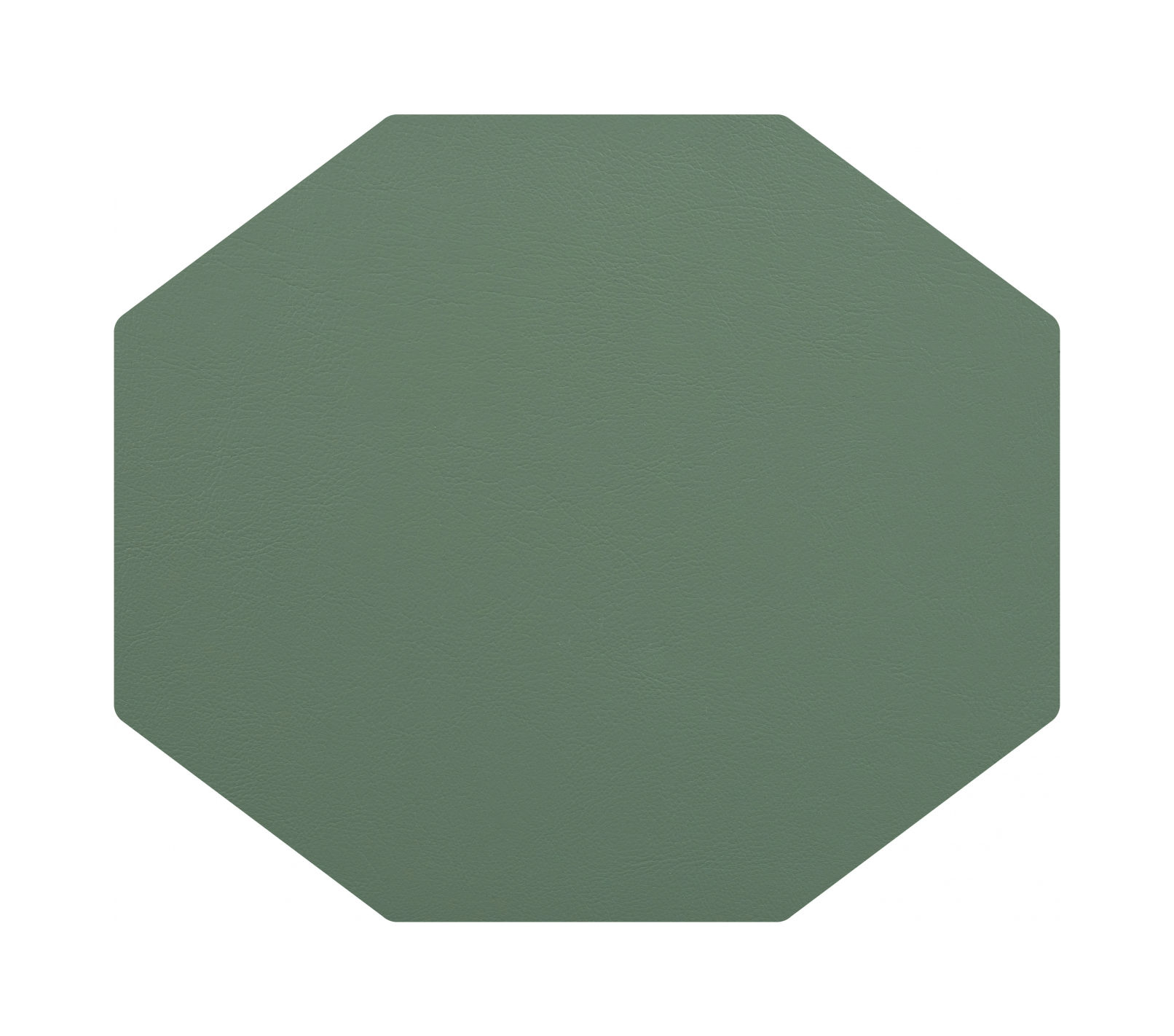 Плейсмат восьмиугольный двусторонний 44.5х38 см небесно-голубой и эвкалипт, кожа ADJ 0006.50/60.TS16