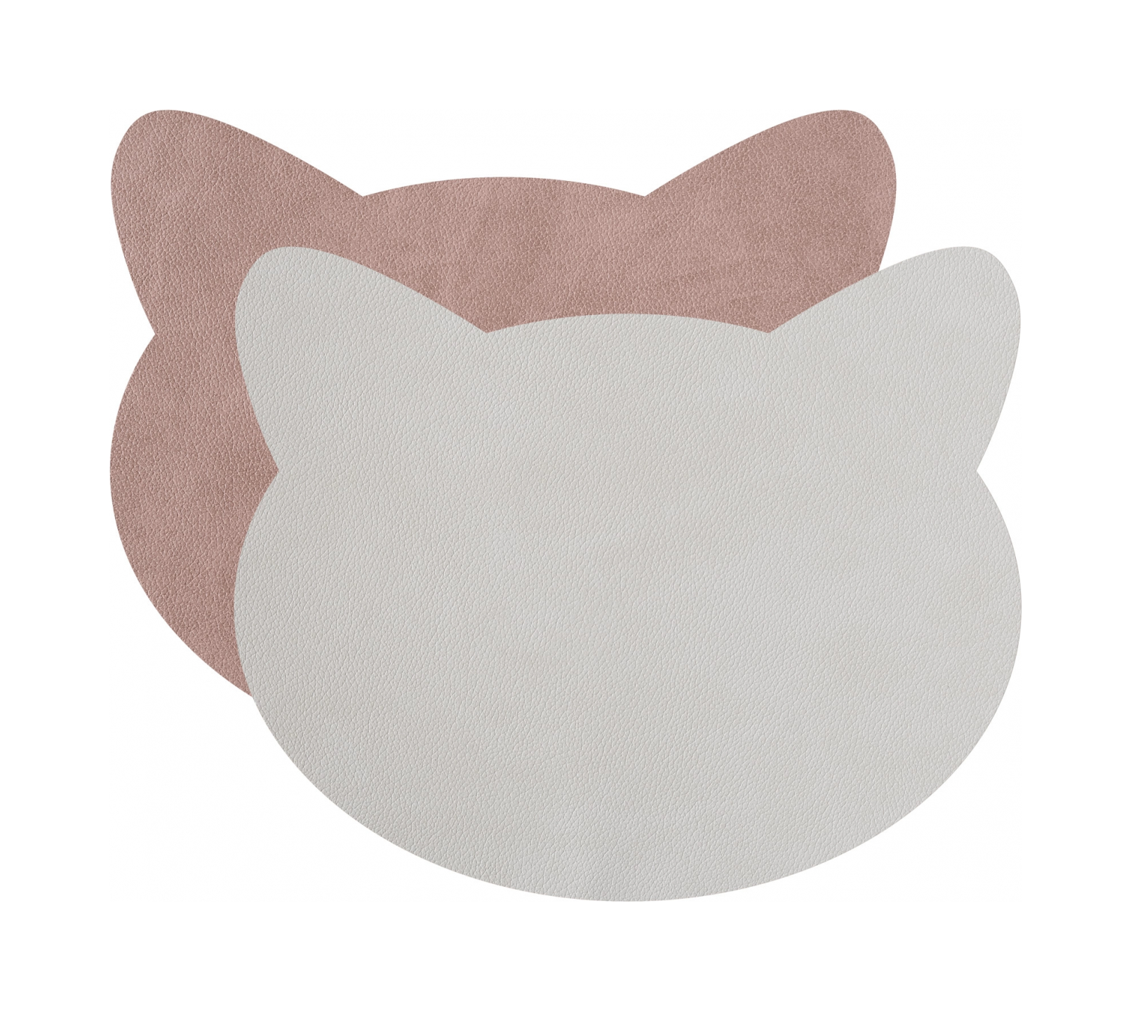 Плейсмат детский CAT двусторонний 42х35 см устричный-пепельная роза, кожа