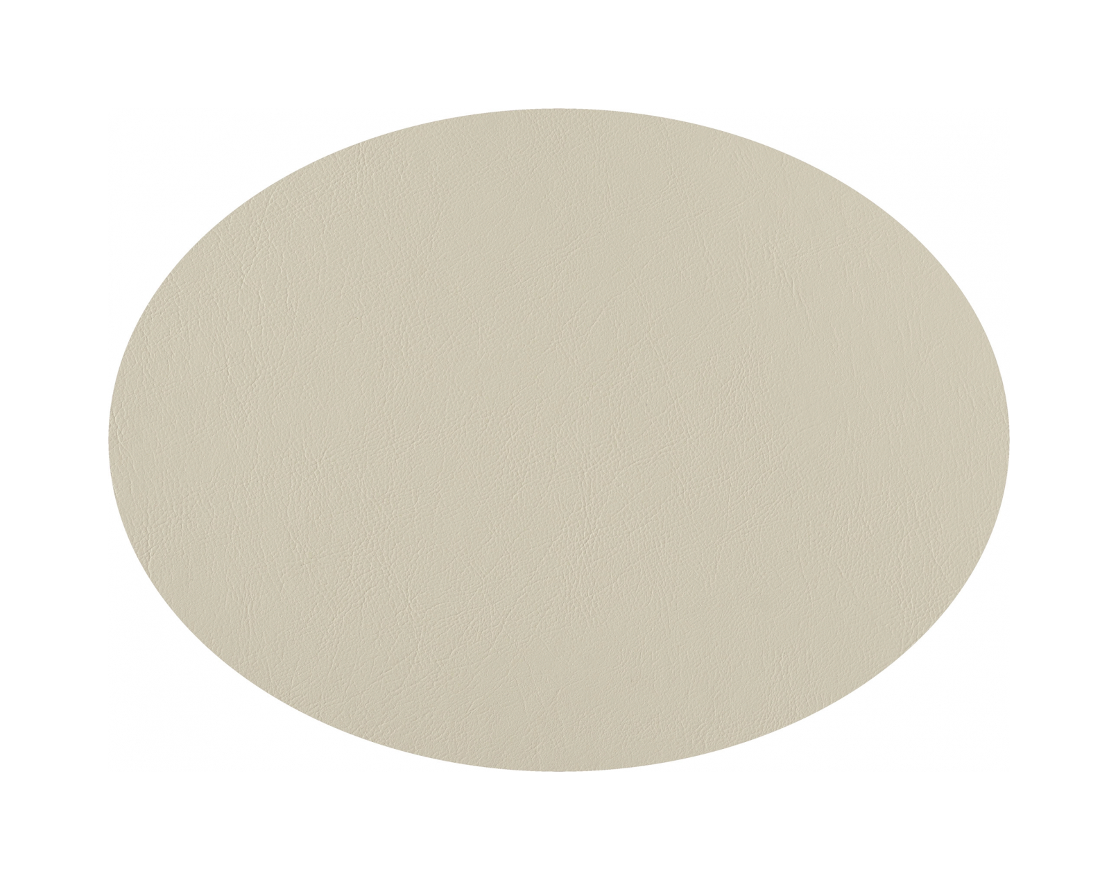 Плейсмат овальный двусторонний 47.5х35 см белый-панна кота, кожа ADJ 0001.10/16.TS16