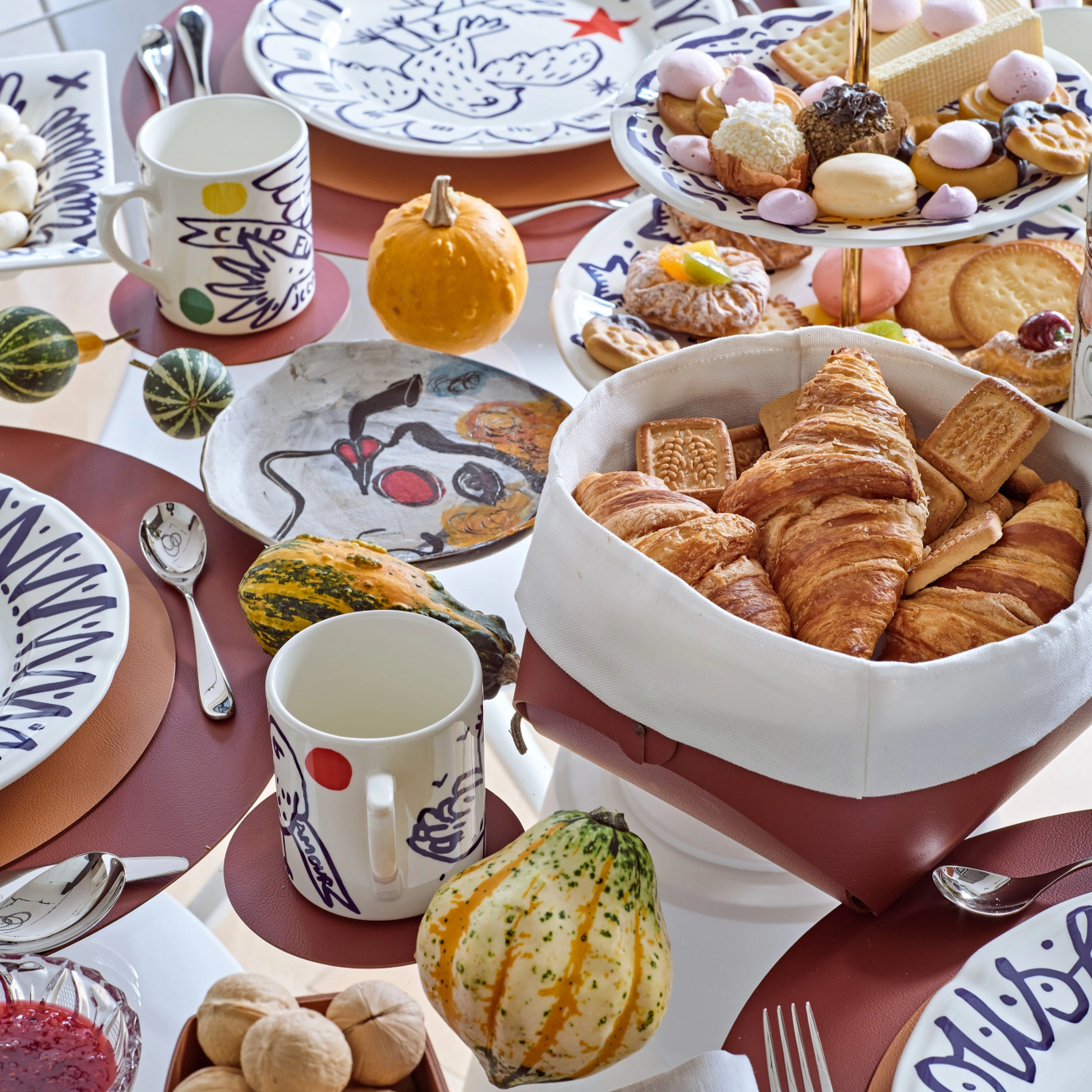 Костер круглый двусторонний 12 см коньяк-бордо, кожа ADJ 0009.09/30.TS16