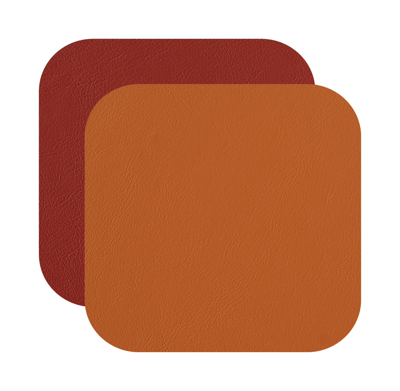 Костер квадратный двусторонний 12х12 см коньяк-бордо, кожа