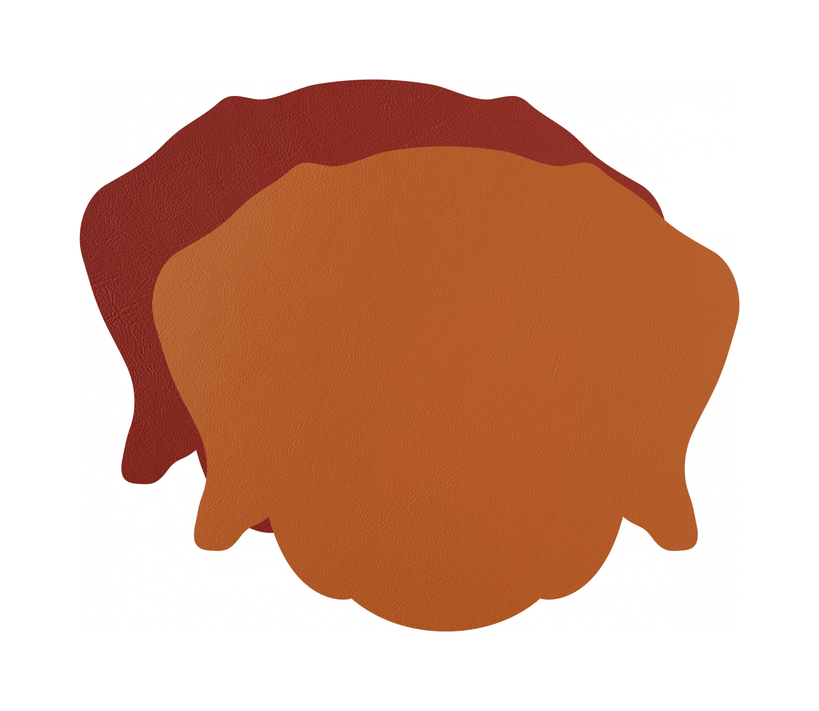 Костер детский DOG двусторонний 14х12 см коньяк-бордо, кожа