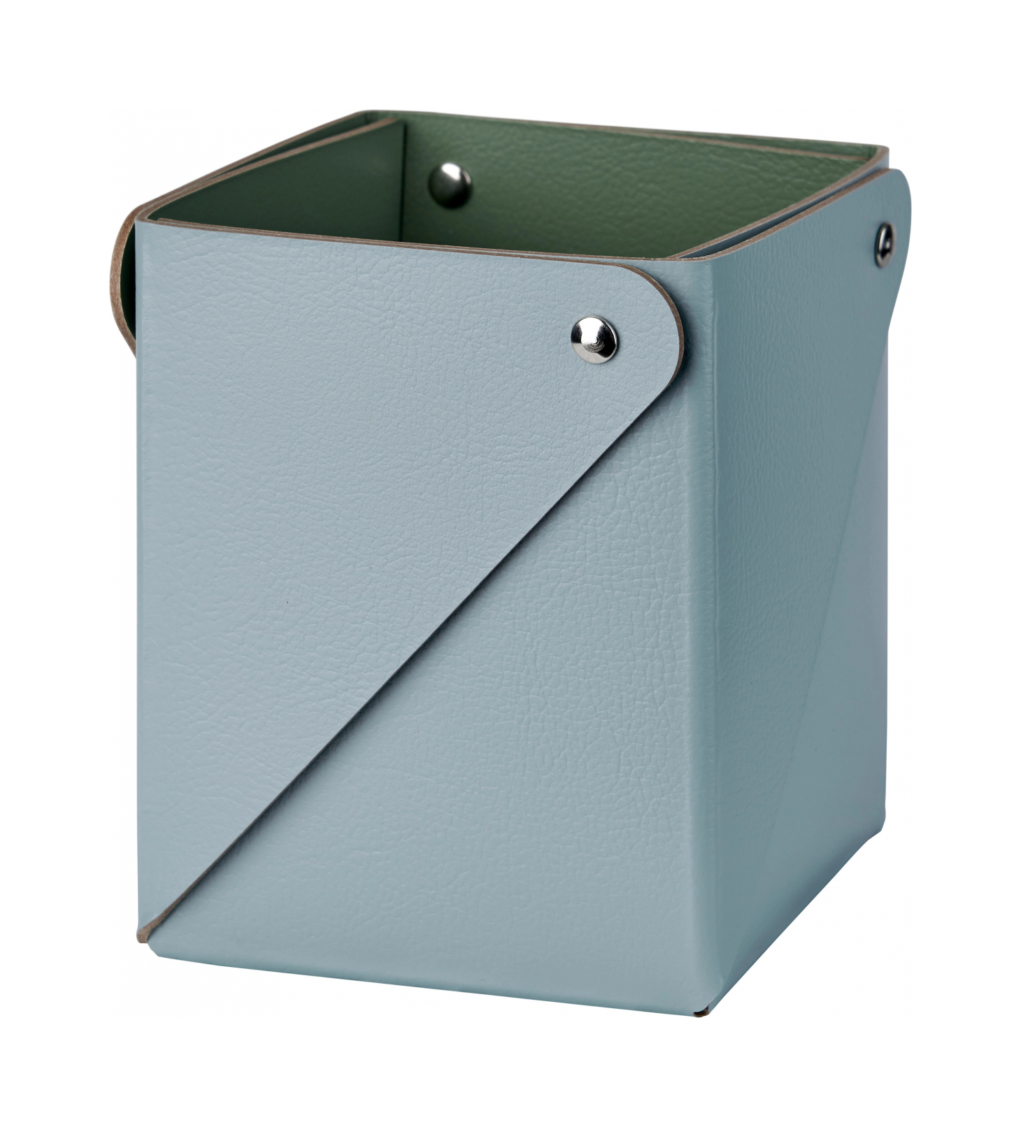 Коробочка MIU 7х7 небесно-голубая, кожа