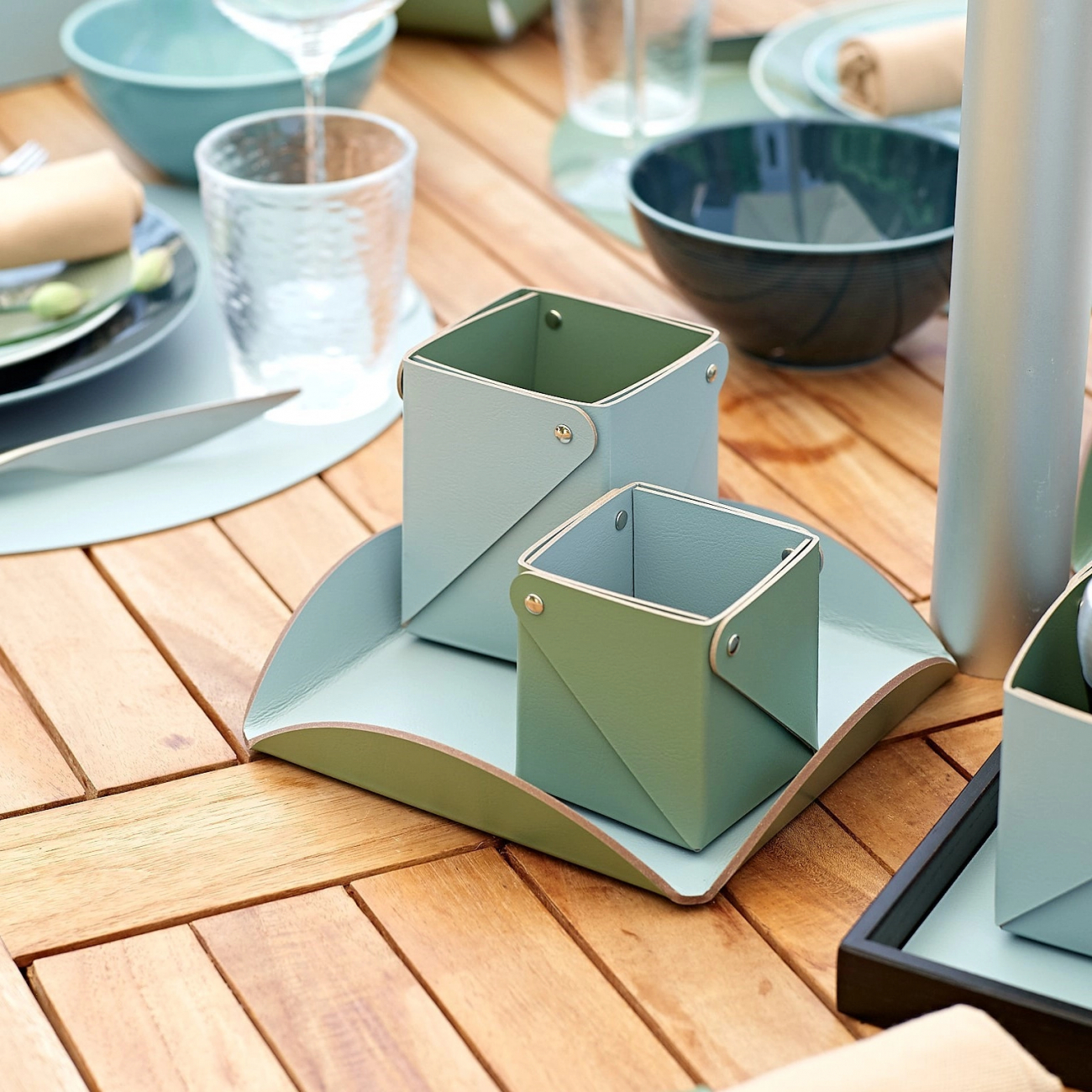 Коробочка MIU 7х7 небесно-голубая, кожа ADJ 0055.50.TS16