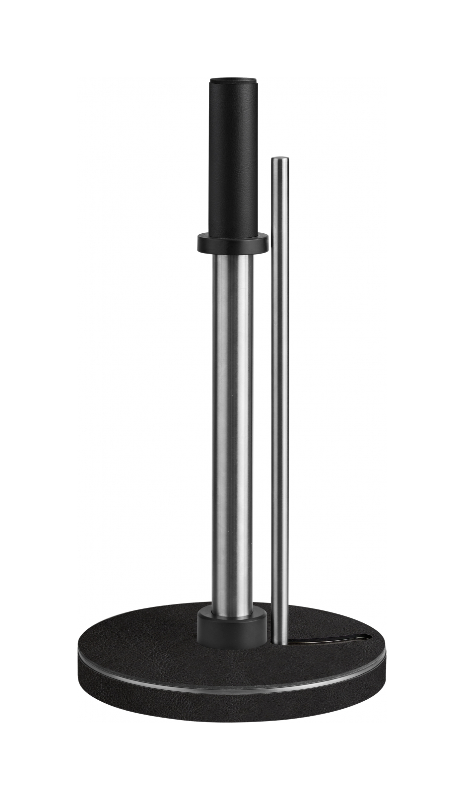 Держатель для бумажных полотенец 32 см чёрный, кожа