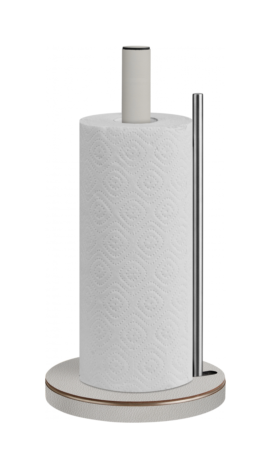 Держатель для бумажных полотенец 32 см устричный, кожа – 2