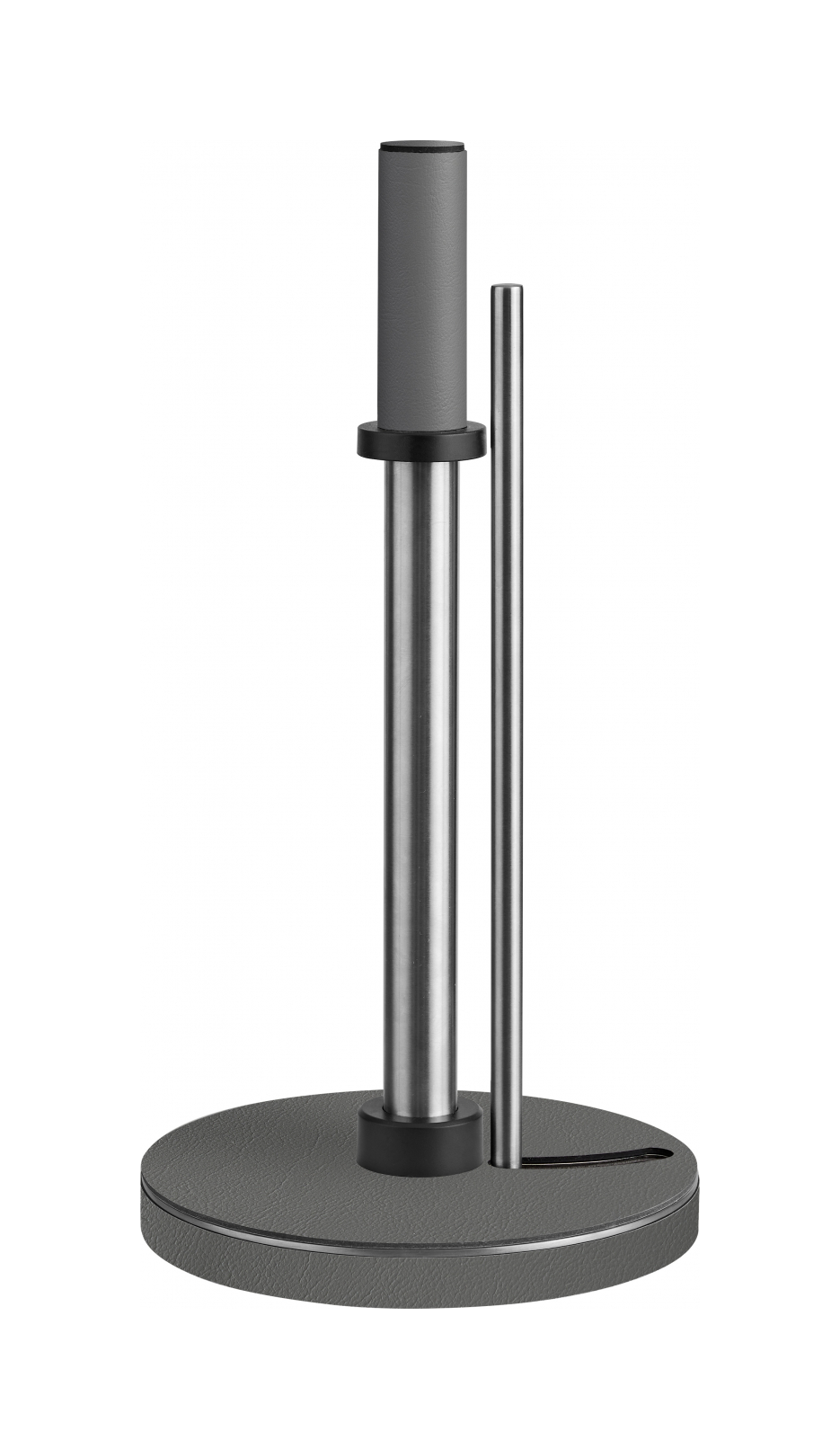 Держатель для бумажных полотенец 32 см серый, кожа