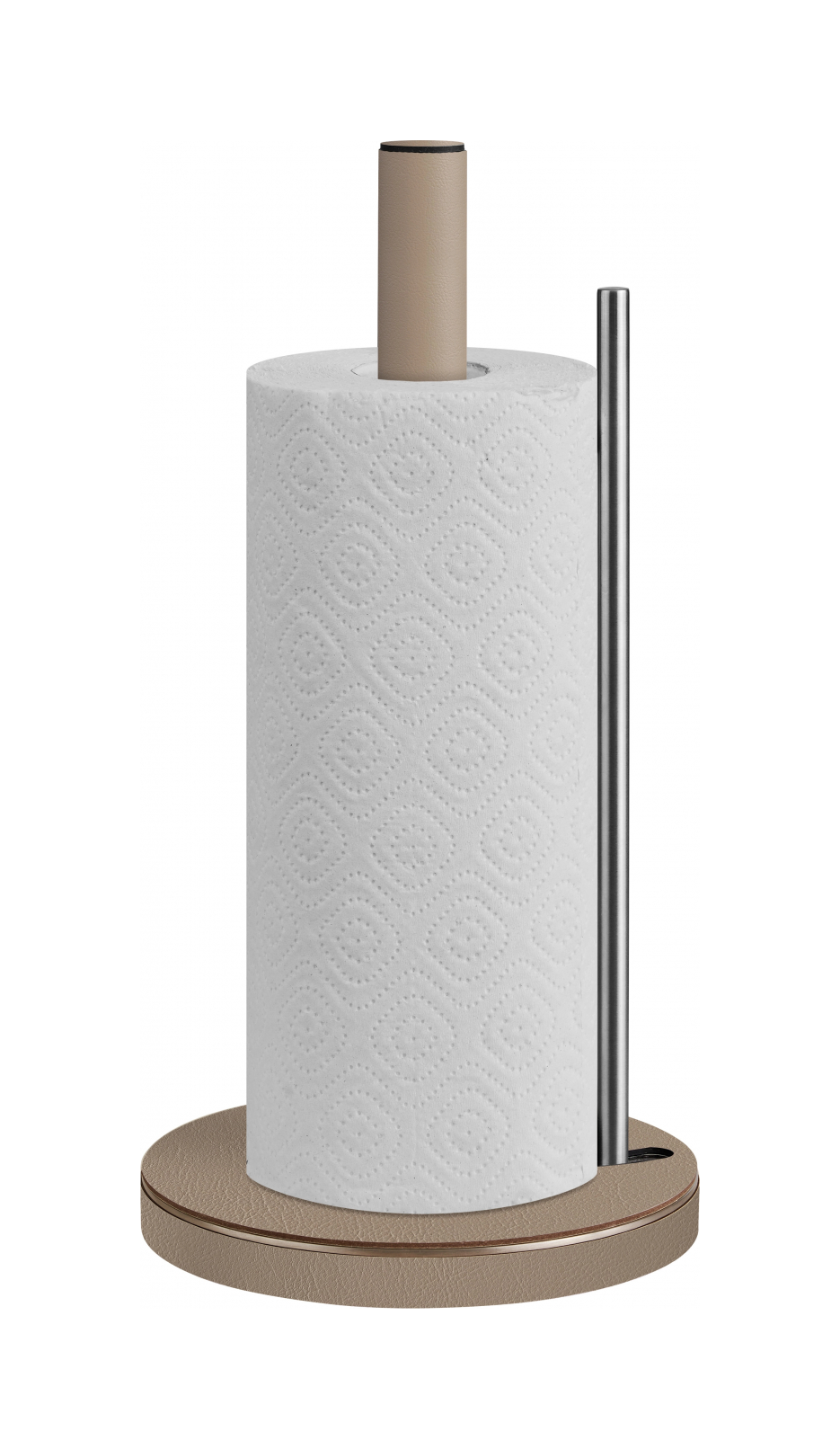 Держатель для бумажных полотенец 32 см капучино, кожа – 2