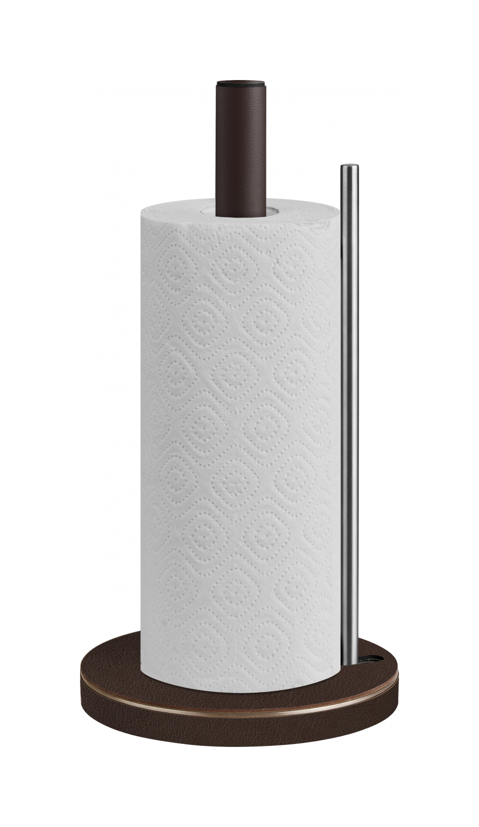 Держатель для бумажных полотенец 32 см шоколад, кожа – 2