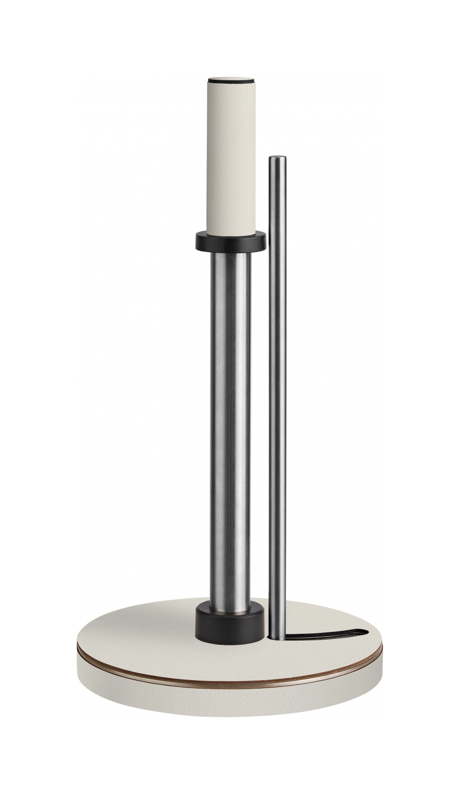 Держатель для бумажных полотенец 32 см белый, кожа