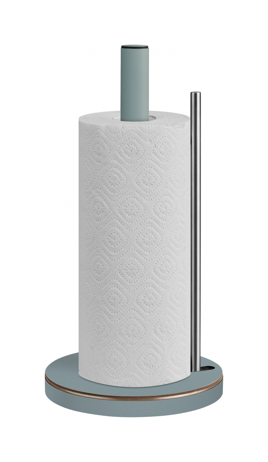 Держатель для бумажных полотенец 32 см небесно-голубой, кожа – 2