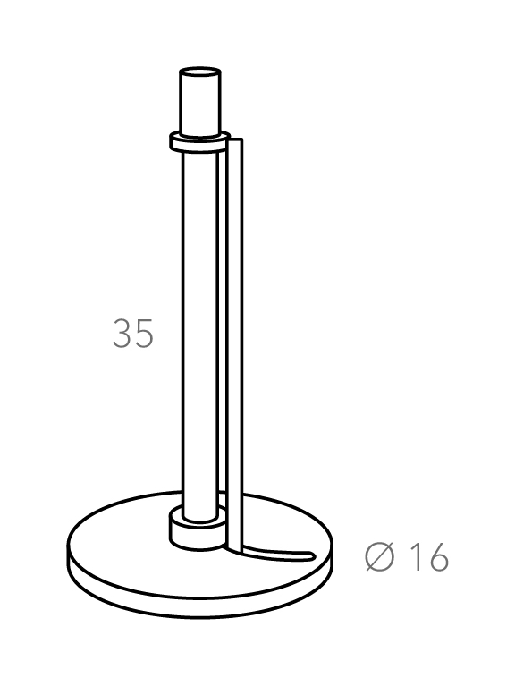 Держатель для бумажных полотенец 32 см небесно-голубой, кожа ADJ 0095.50
