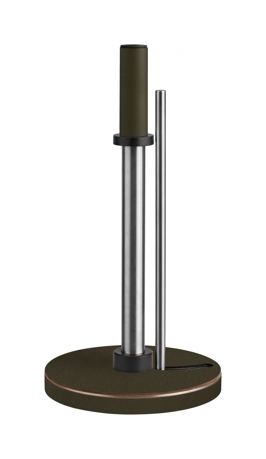 Держатель для бумажных полотенец 32 см олива, кожа