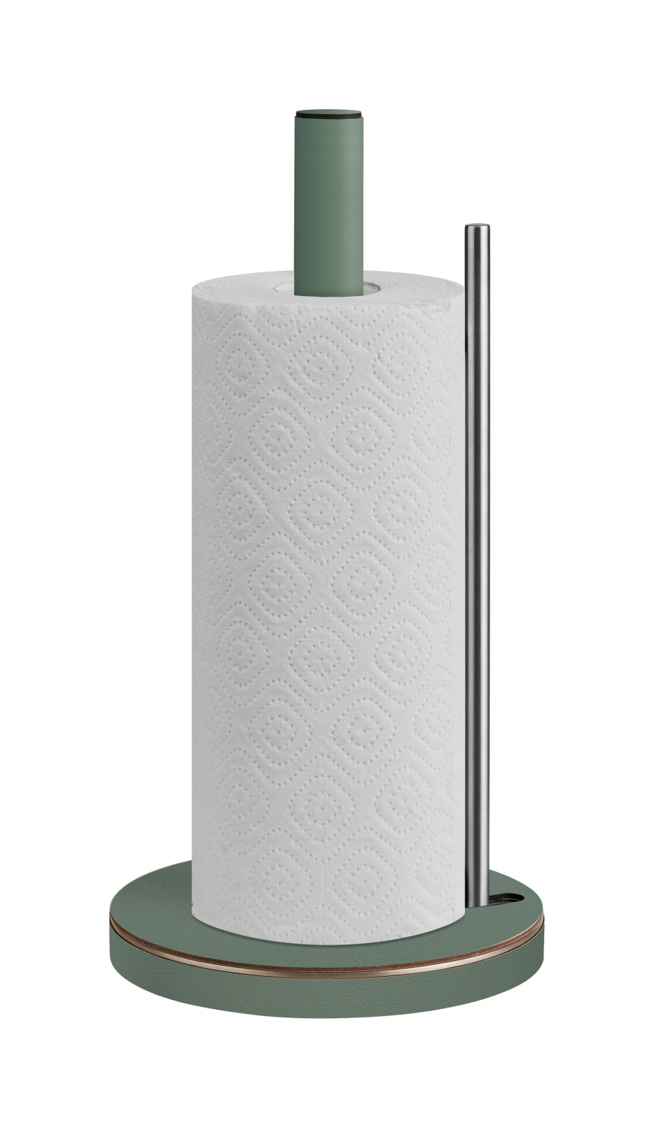 Держатель для бумажных полотенец 32 см эвкалипт, кожа – 2