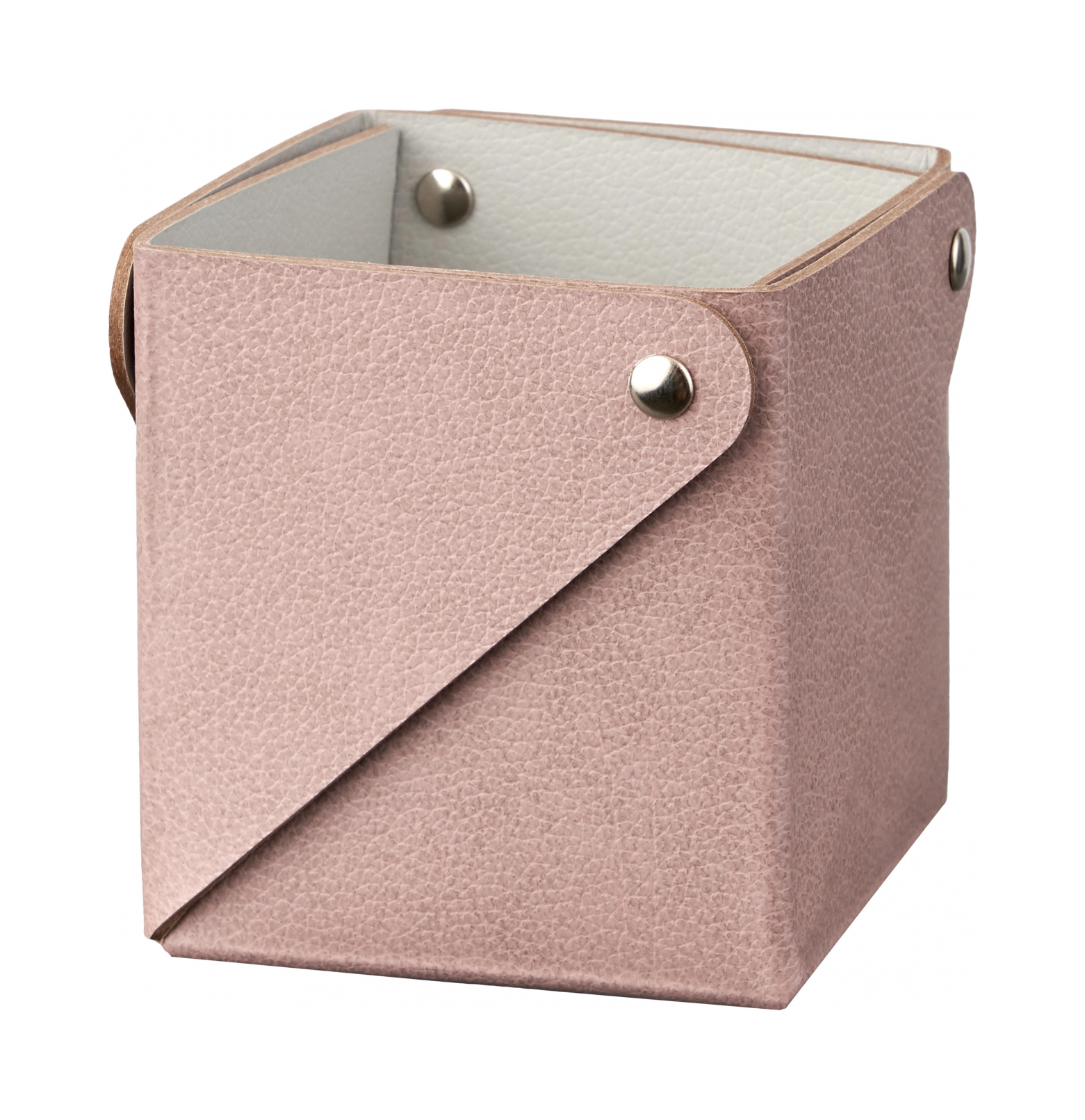 Коробочка MIU 7х7 пепельная роза, кожа