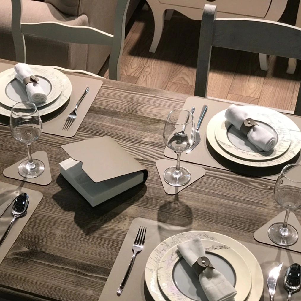 Салфетница WIND 13x13 капучино, кожа ADJ 0012.04.TS16