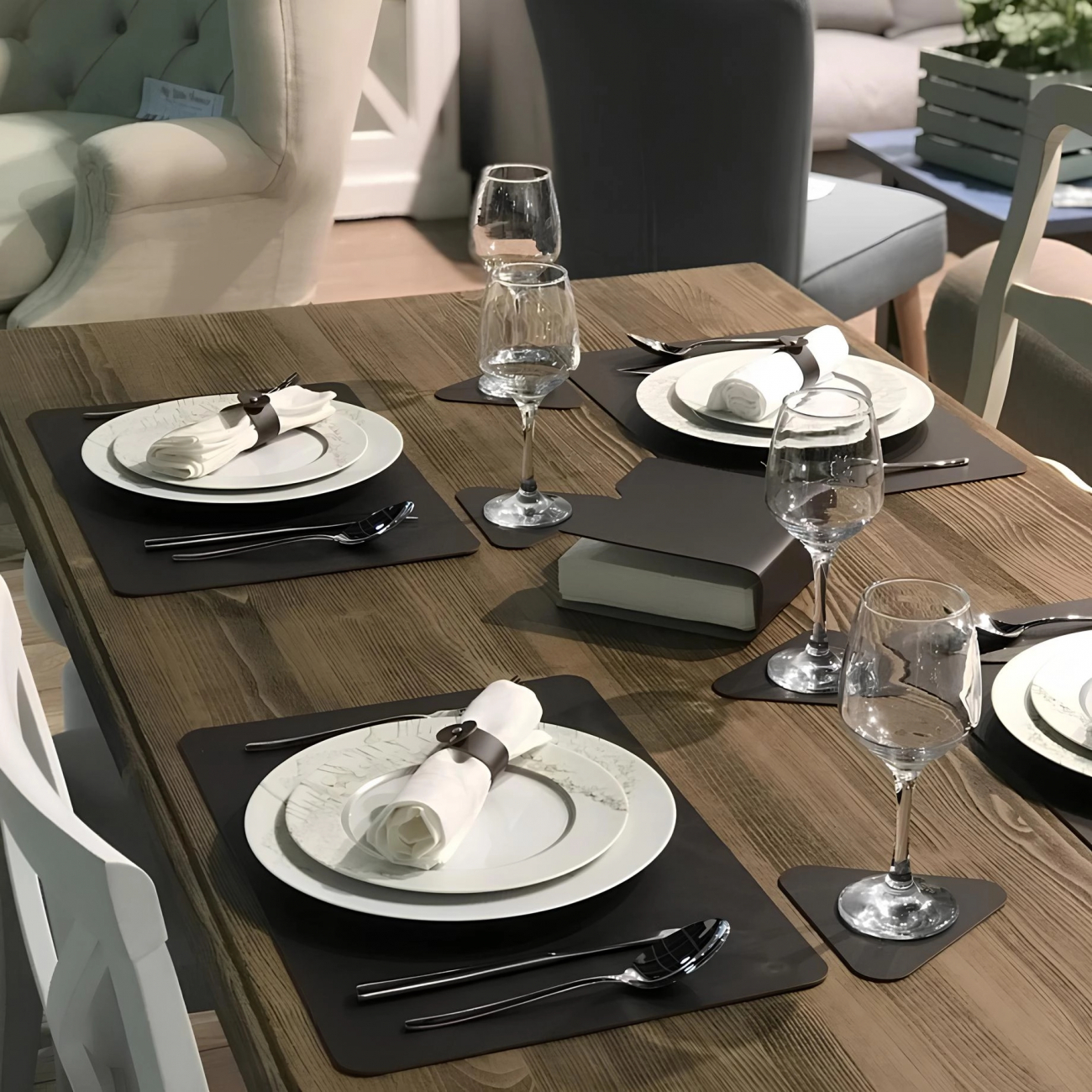 Салфетница WIND 13x13 шоколад, кожа – 2