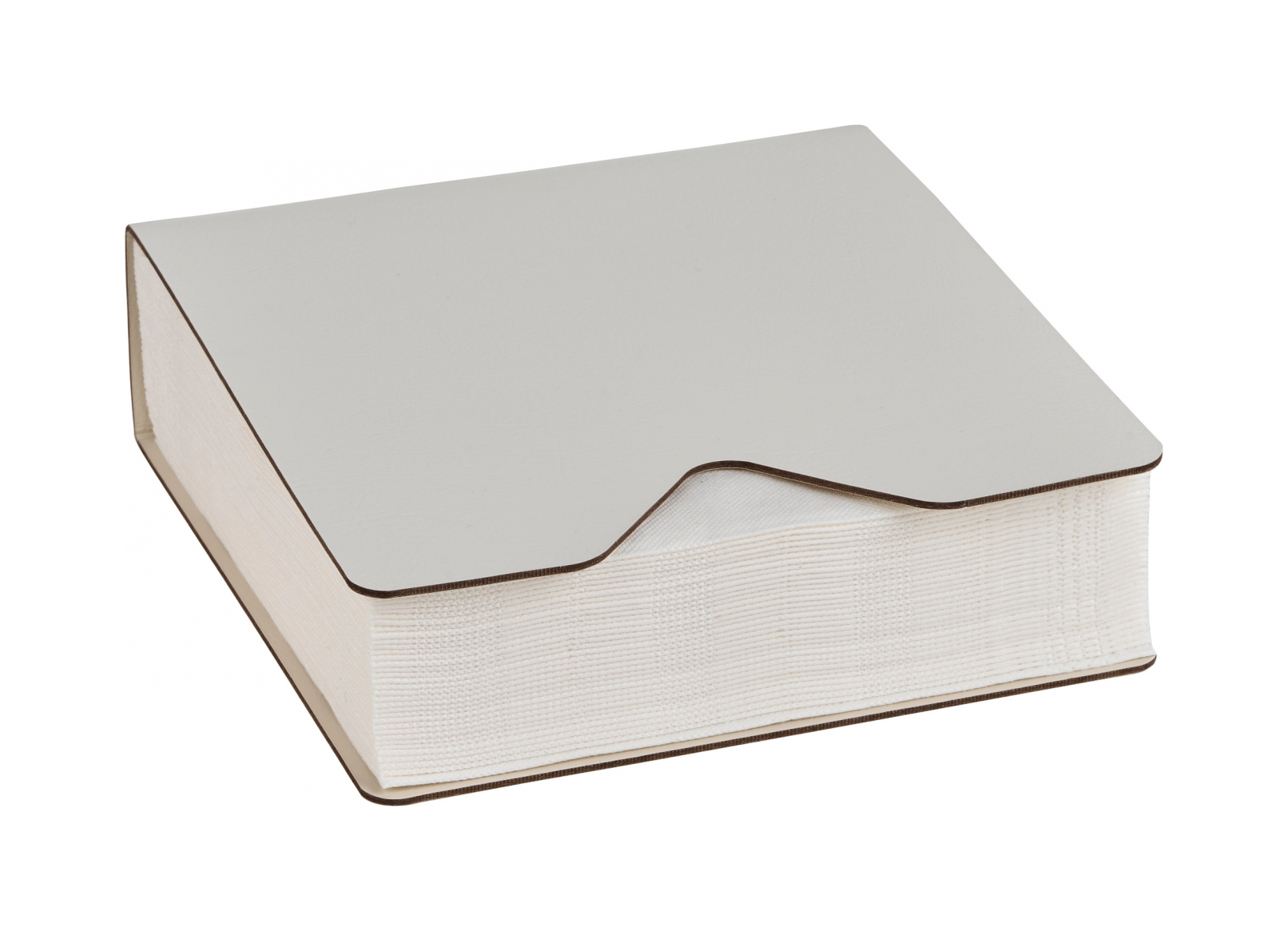 Салфетница WIND 13x13 белая, кожа