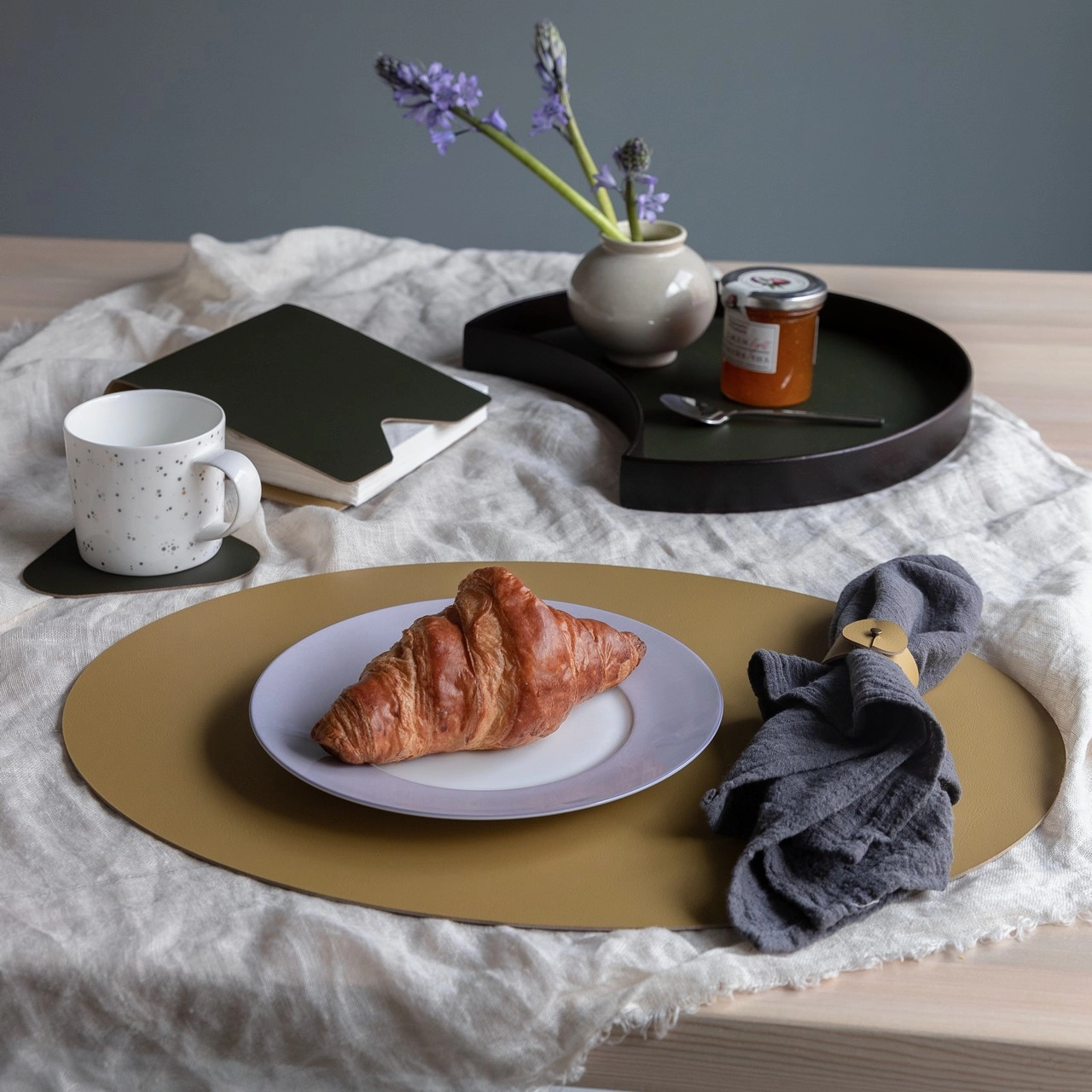 Салфетница WIND 13x13 олива, кожа – 2